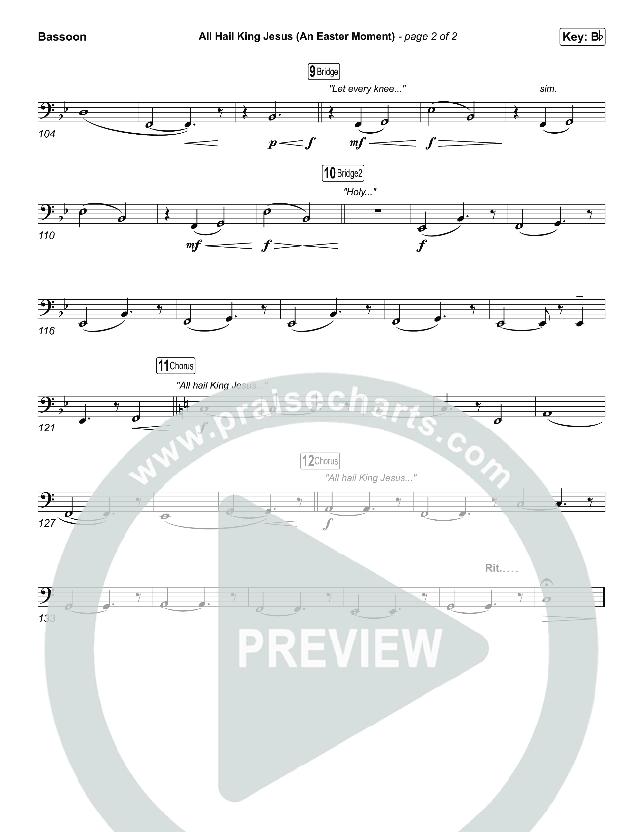 All Hail King Jesus (An Easter Moment) (Choral/SATB) Bassoon (Travis Cottrell / Arr. Mason Brown)