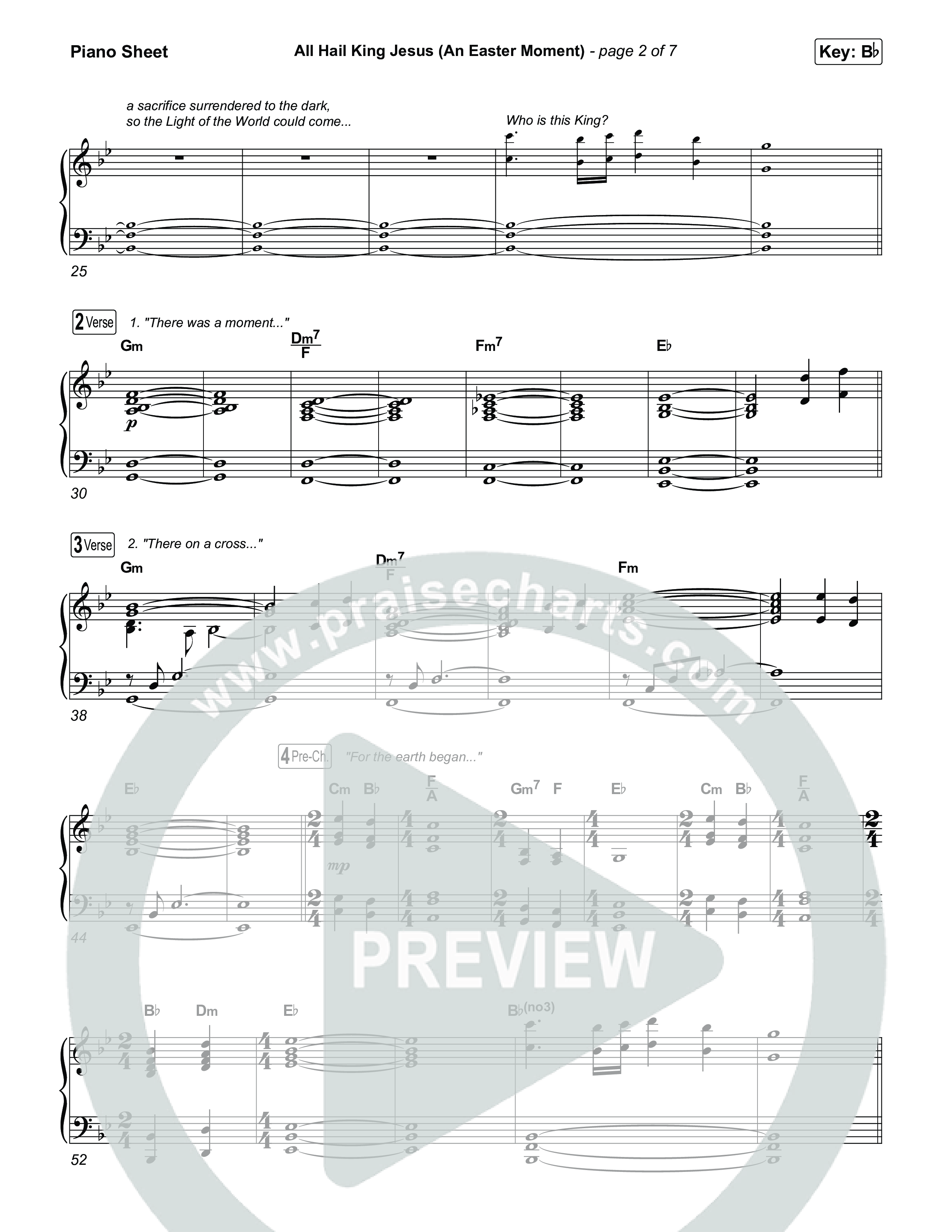 All Hail King Jesus (An Easter Moment) (Choral/SATB) Piano Sheet (Travis Cottrell / Arr. Mason Brown)