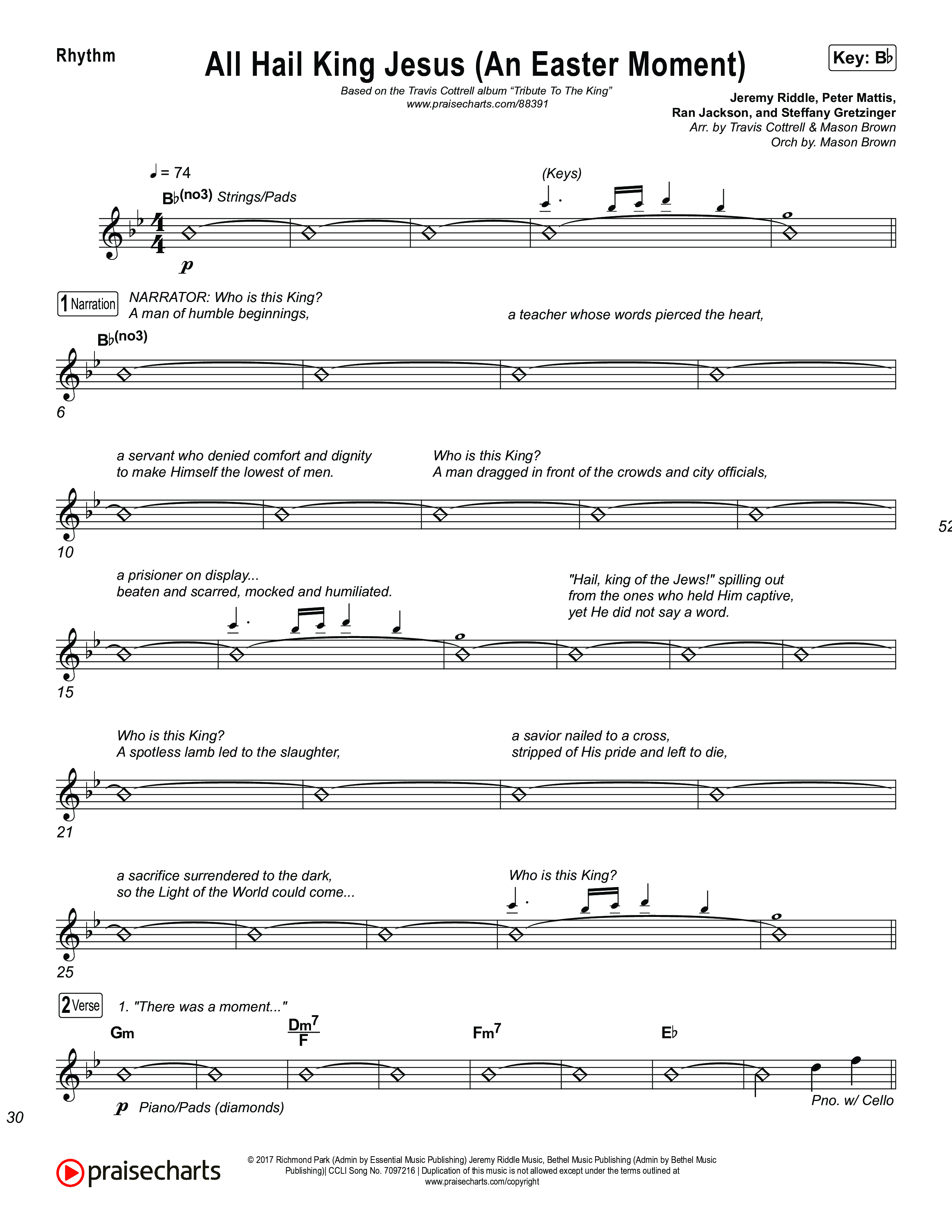 All Hail King Jesus (An Easter Moment) (Choral/SATB) Rhythm Pack (Travis Cottrell / Arr. Mason Brown)
