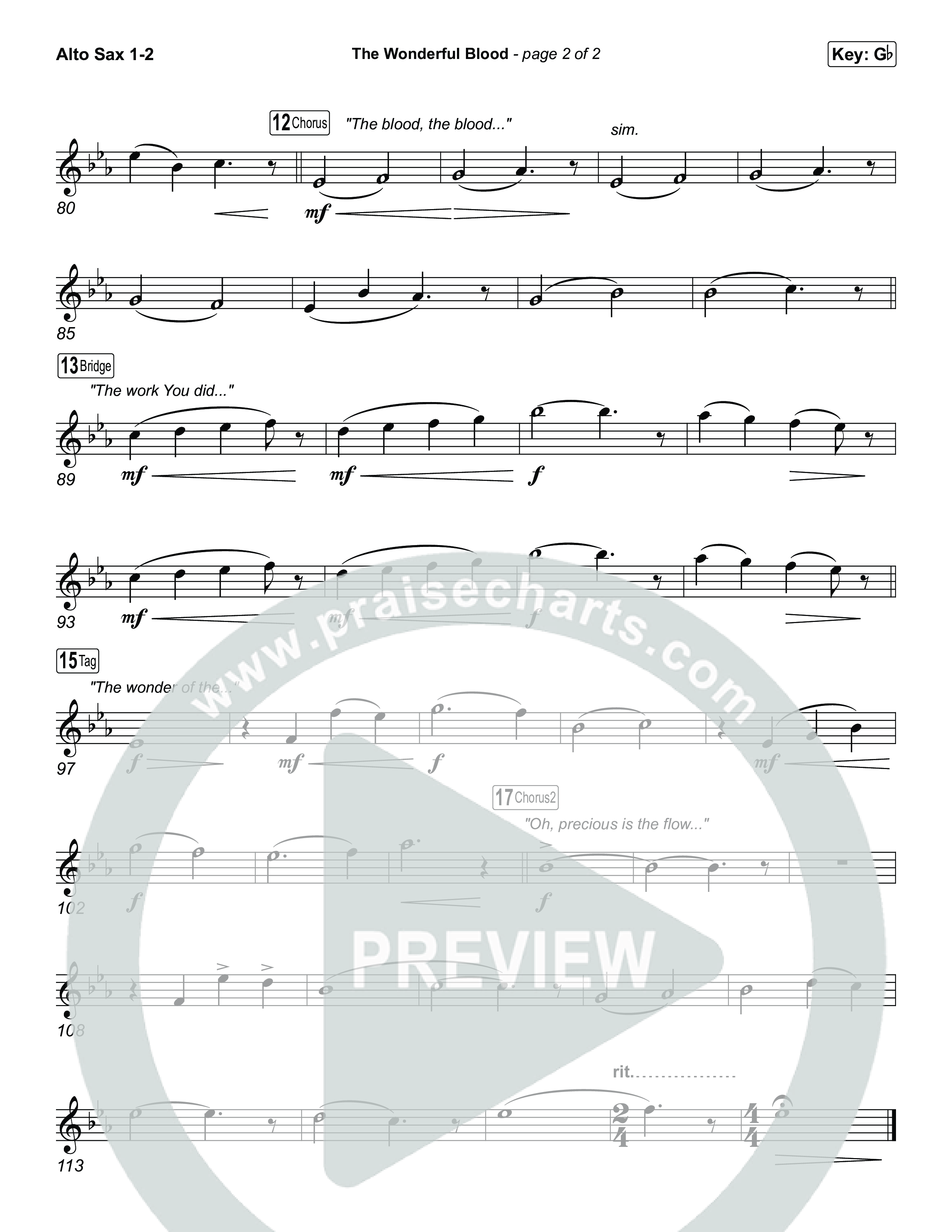 The Wonderful Blood (Choral/SATB) Sax Pack (Travis Cottrell / feat. Meredith Andrews / Arr. Mason Brown)