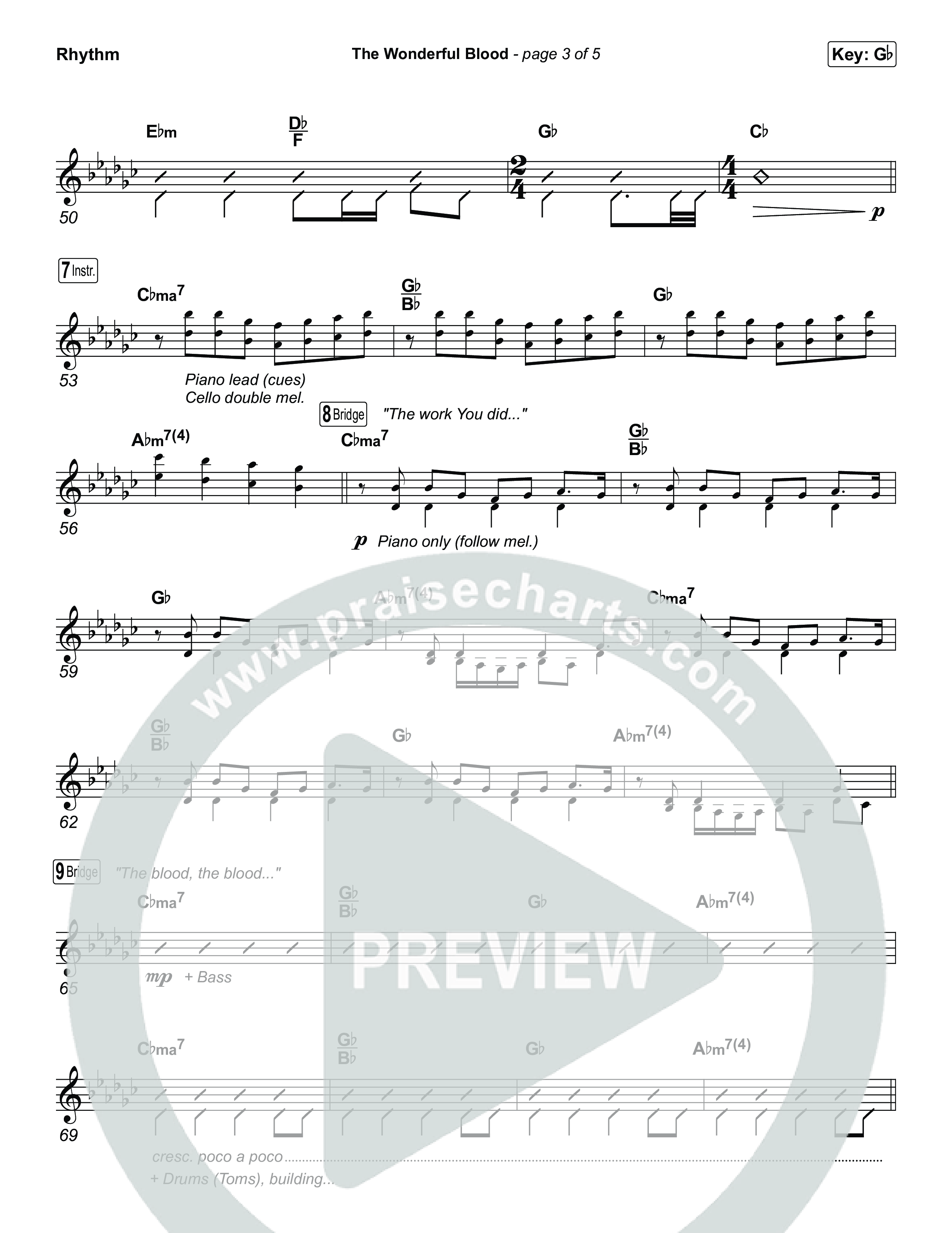 The Wonderful Blood (Choral/SATB) Rhythm Pack (Travis Cottrell / feat. Meredith Andrews / Arr. Mason Brown)