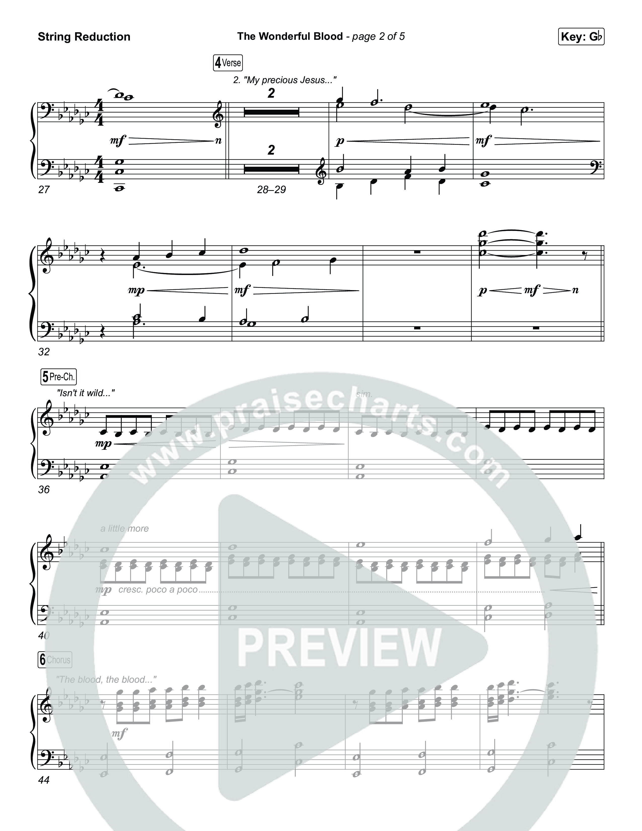 The Wonderful Blood (Choral/SATB) String Reduction (Travis Cottrell / feat. Meredith Andrews / Arr. Mason Brown)