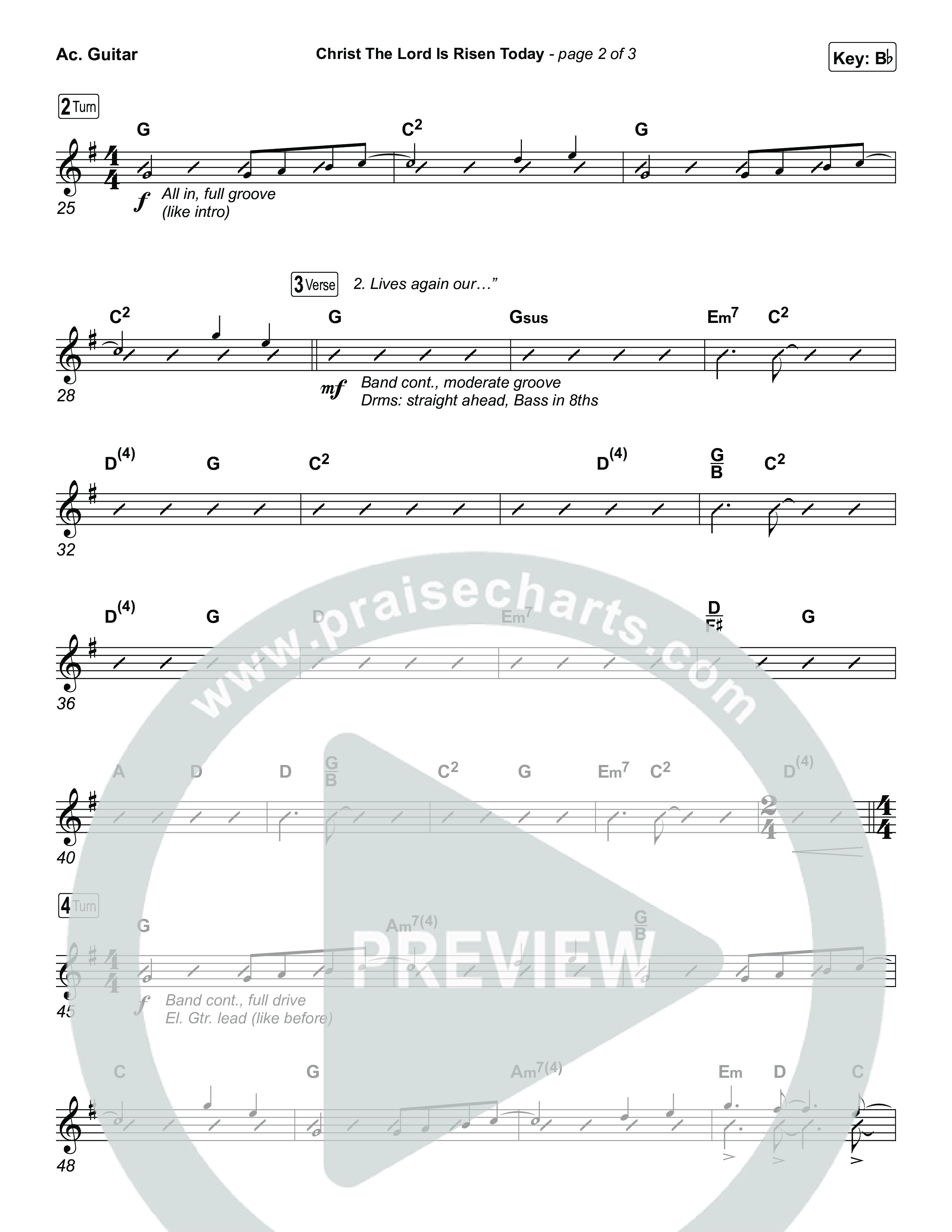 Christ The Lord Is Risen Today (Choral/SATB) Acoustic Guitar (Travis Cottrell / Arr. Mason Brown)