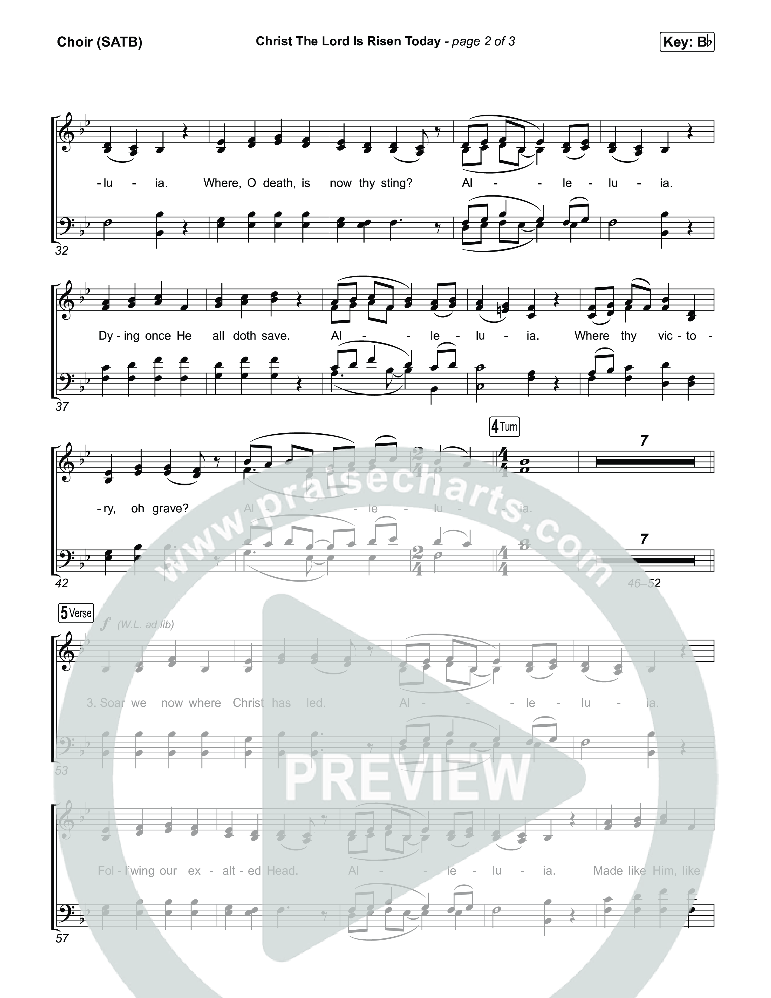 Christ The Lord Is Risen Today (Choral/SATB) Choir Sheet (SATB) (Travis Cottrell / Arr. Mason Brown)