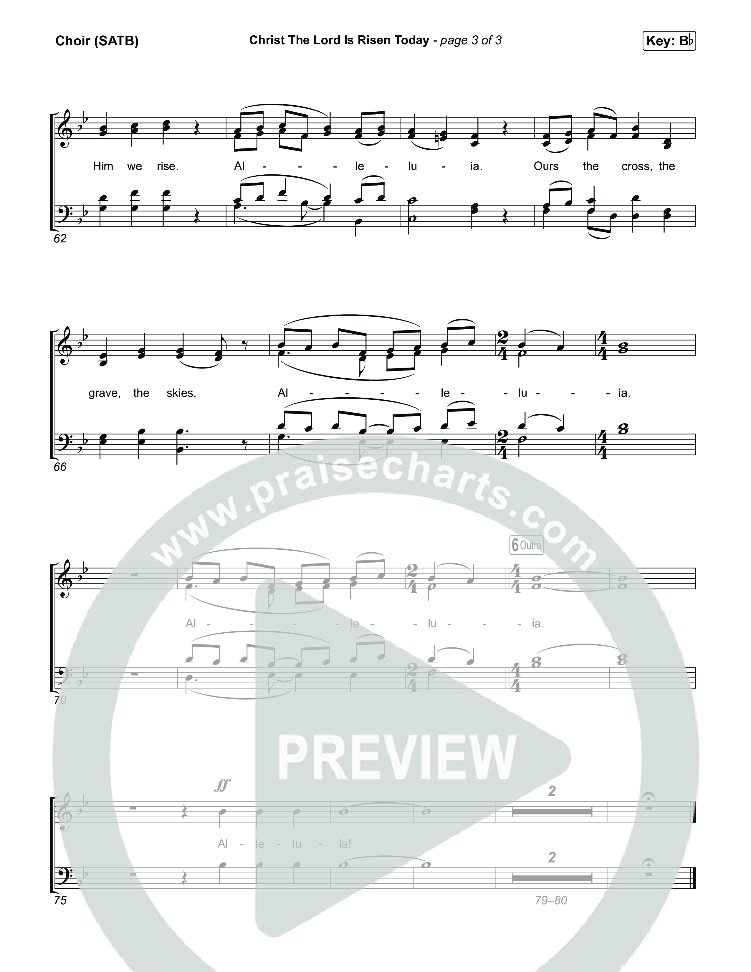 Christ The Lord Is Risen Today (Choral/SATB) Choir Sheet (SATB) (Travis Cottrell / Arr. Mason Brown)