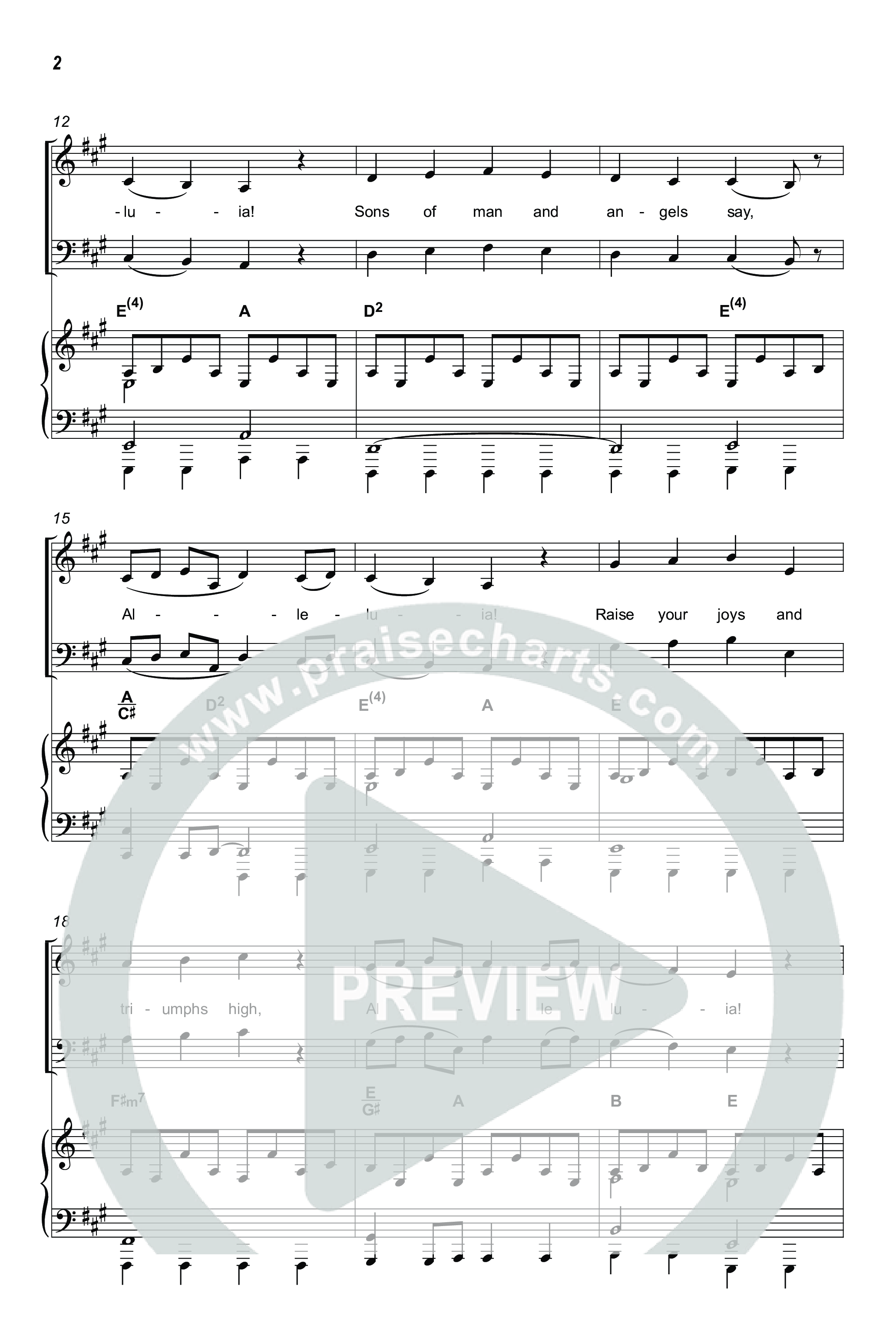 Christ The Lord Is Risen Today (Choral/SATB) Octavo (SATB & Pno) (Travis Cottrell / Arr. Mason Brown)