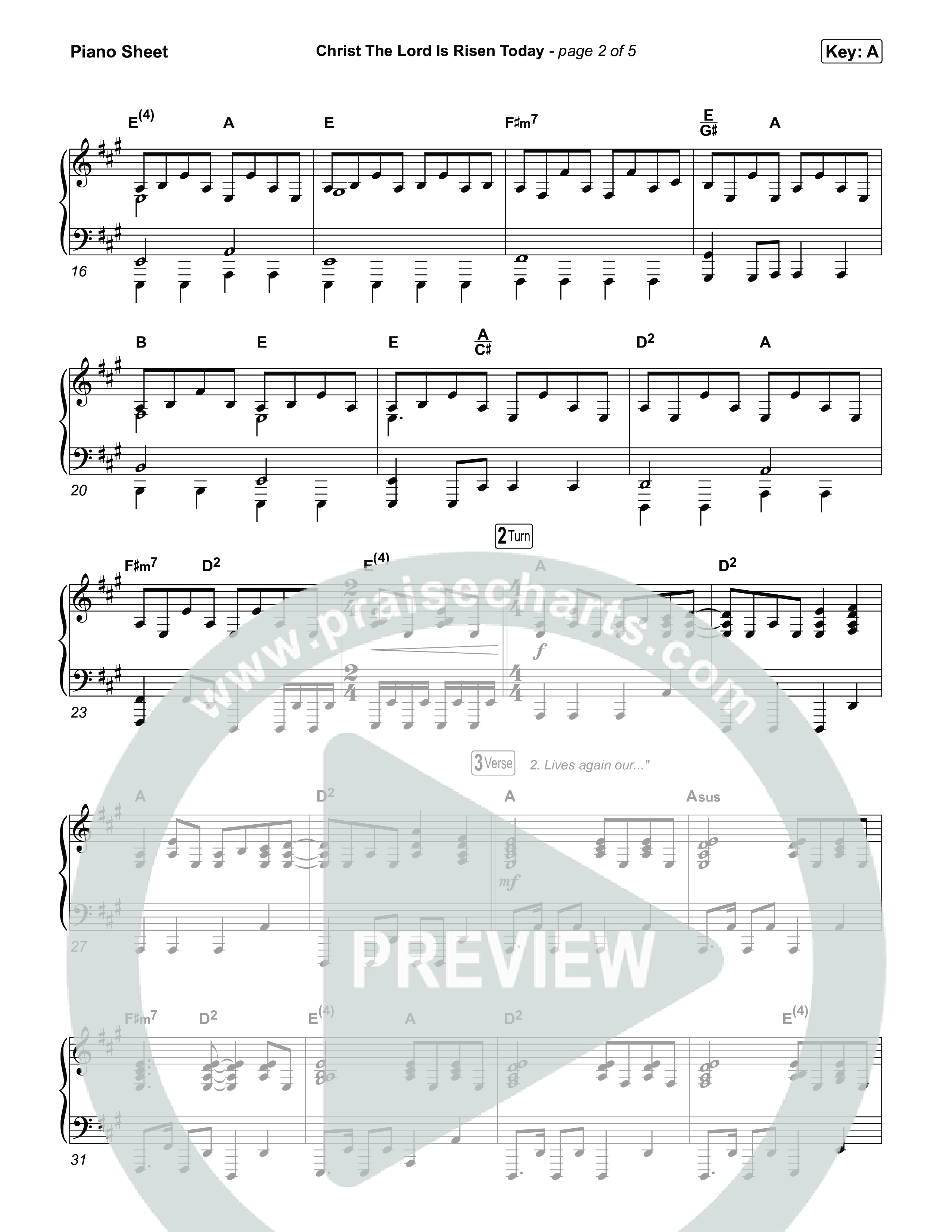 Christ The Lord Is Risen Today (Choral/SATB) Piano Sheet (Travis Cottrell / Arr. Mason Brown)
