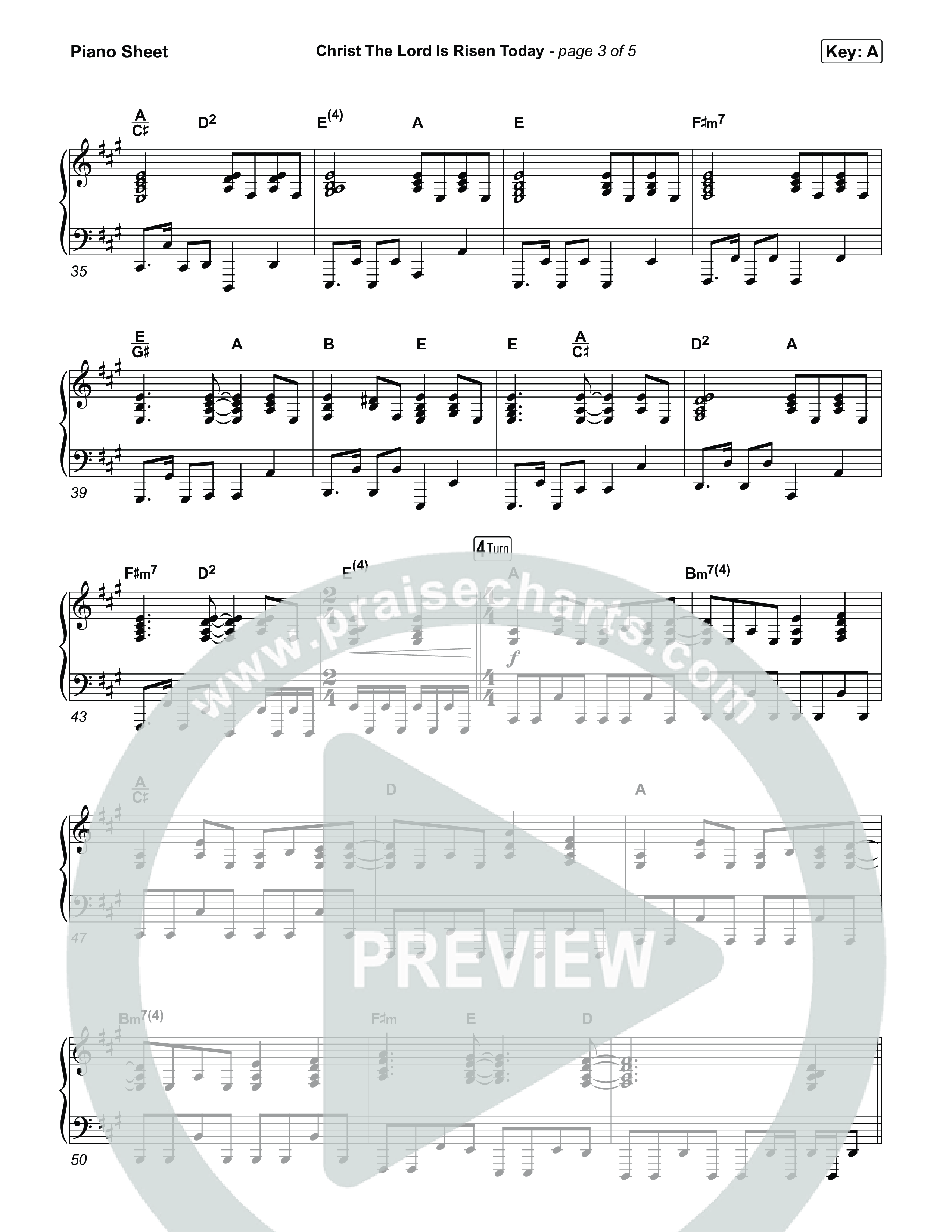 Christ The Lord Is Risen Today (Choral/SATB) Piano Sheet (Travis Cottrell / Arr. Mason Brown)