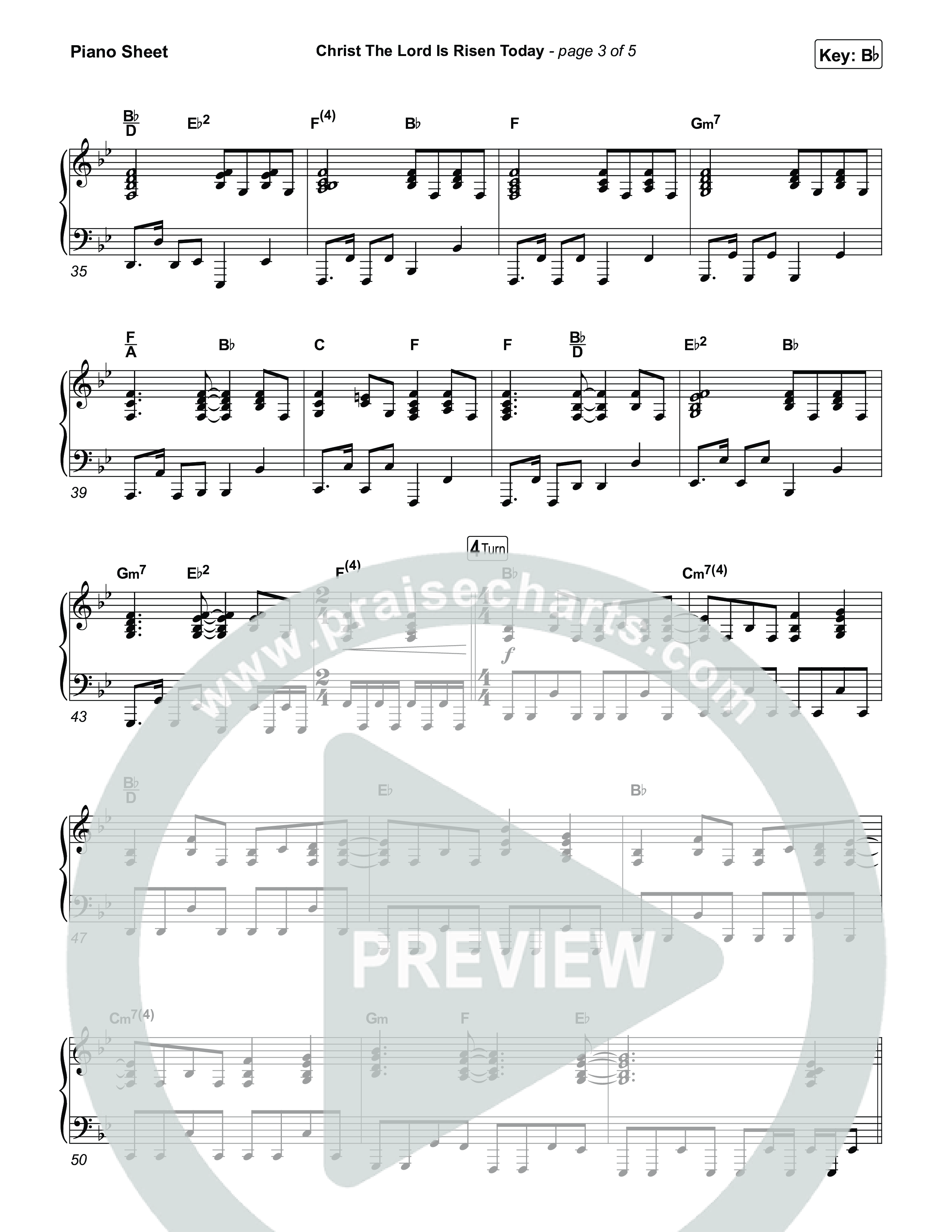 Christ The Lord Is Risen Today (Choral/SATB) Piano Sheet (Travis Cottrell / Arr. Mason Brown)