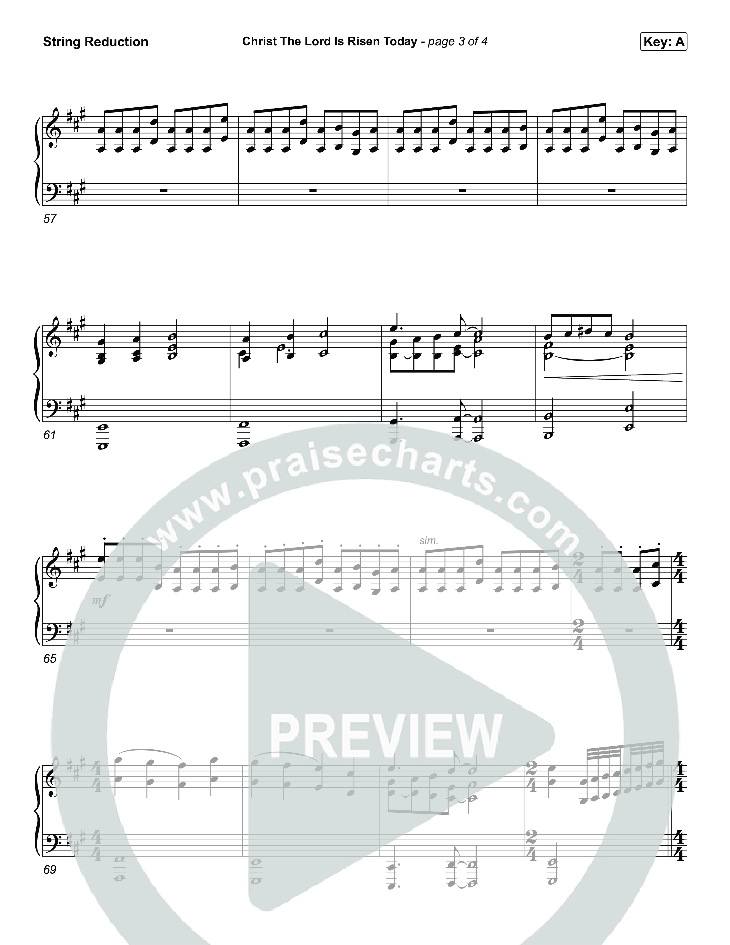 Christ The Lord Is Risen Today (Choral/SATB) String Reduction (Travis Cottrell / Arr. Mason Brown)