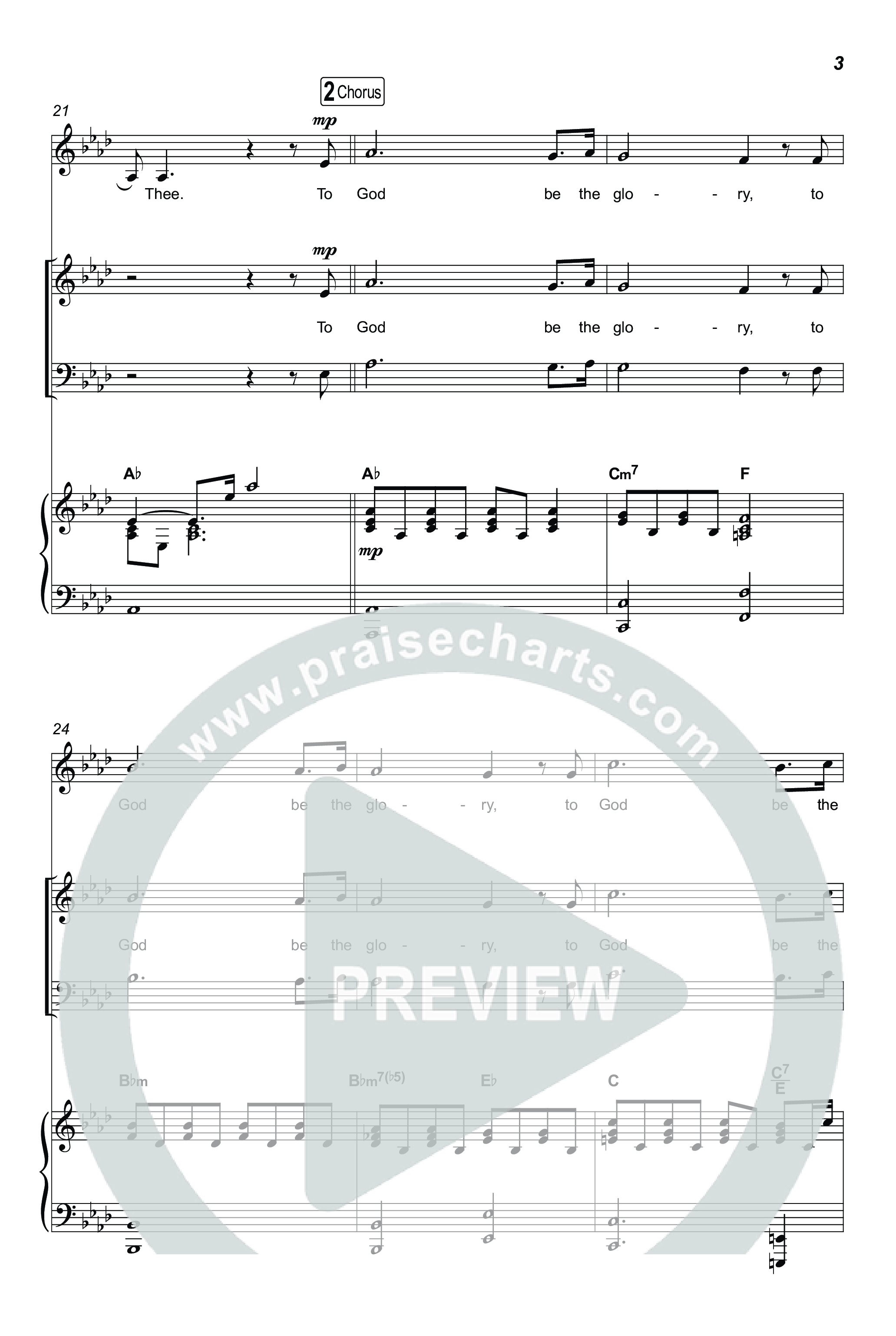 My Tribute / Bless His Holy Name (Choral/SATB) Octavo (SATB & Pno) (Brooke Voland / Arr. Travis Cottrell / Arr. Mason Brown)