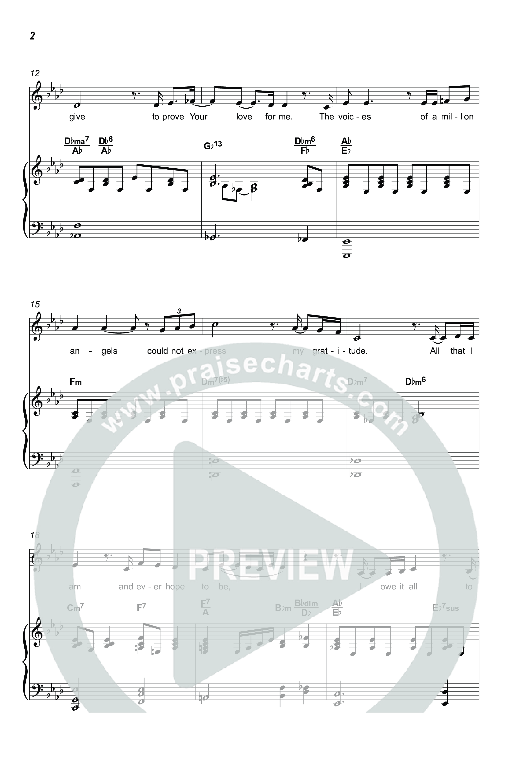 My Tribute / Bless His Holy Name (Choral/SATB) Octavo (SATB & Pno) (Brooke Voland / Arr. Travis Cottrell / Arr. Mason Brown)