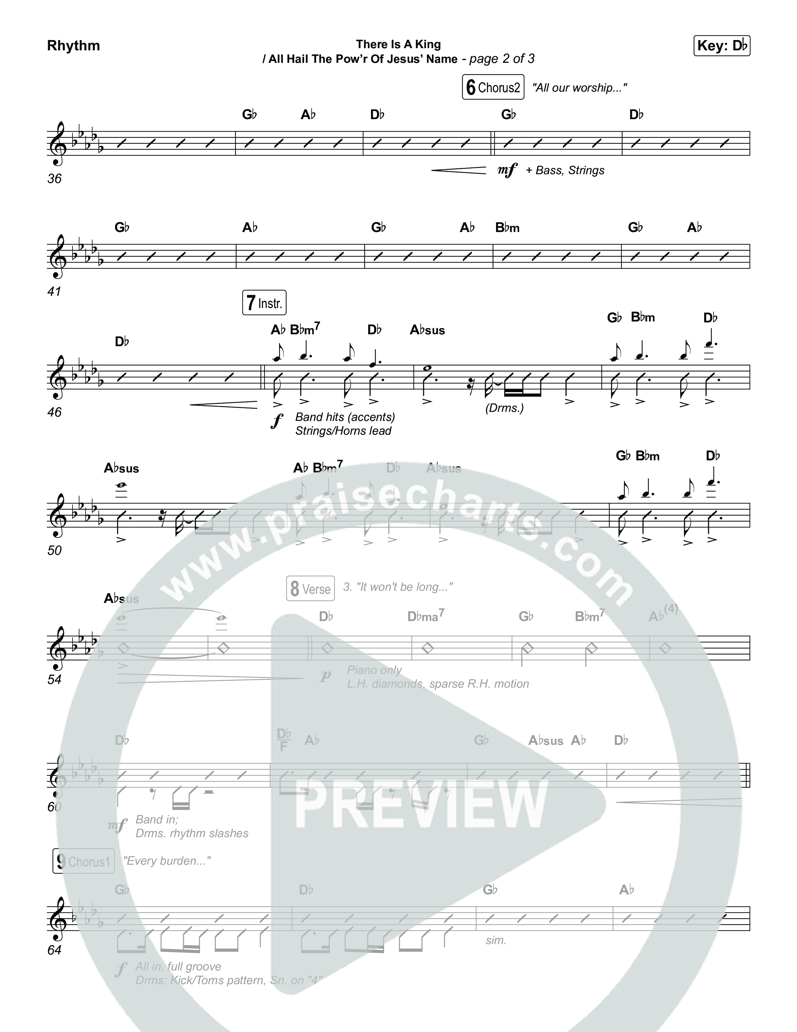 There Is A King / All Hail The Pow'r Of Jesus' Name (Choral/SATB) Rhythm Pack (Travis Cottrell / Arr. Mason Brown)