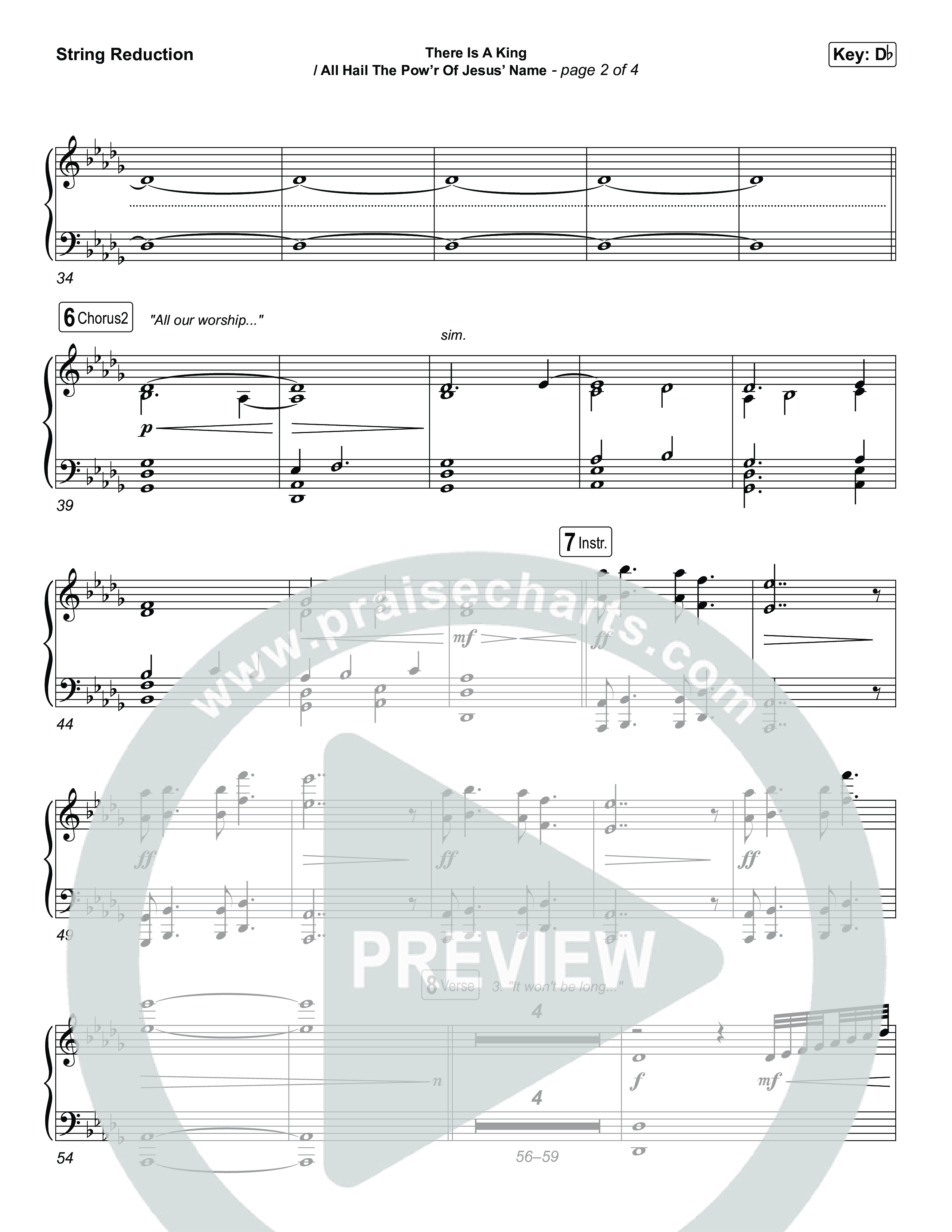 There Is A King / All Hail The Pow'r Of Jesus' Name (Choral/SATB) String Reduction (Travis Cottrell / Arr. Mason Brown)