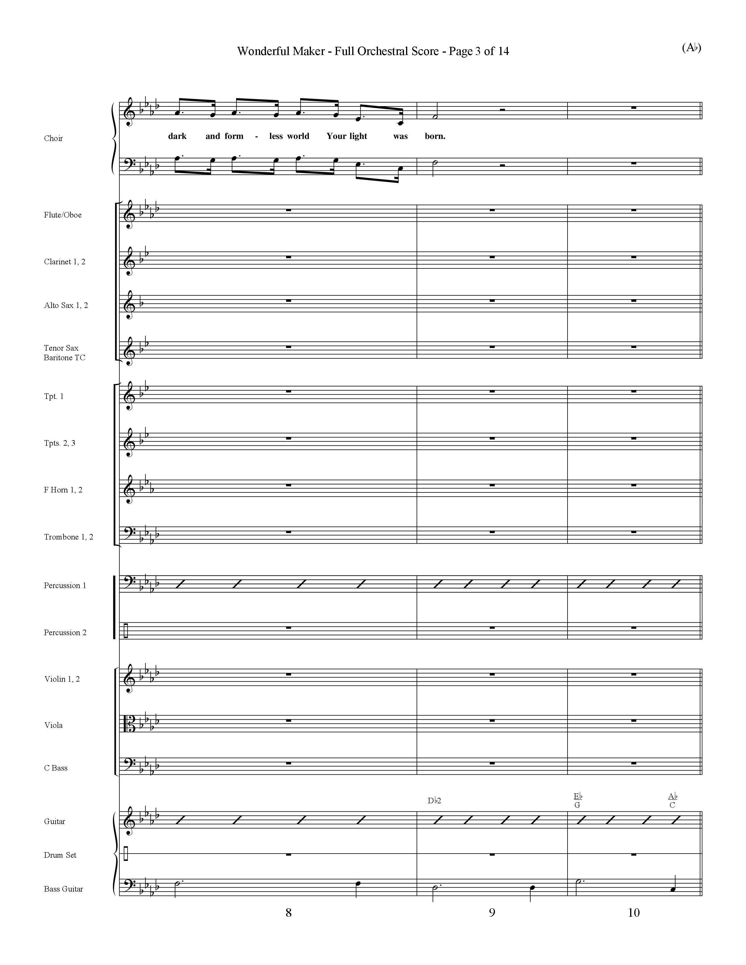 Wonderful Maker (Choral Anthem SATB) Conductor's Score (Word Music Choral / Orch. David Winkler)