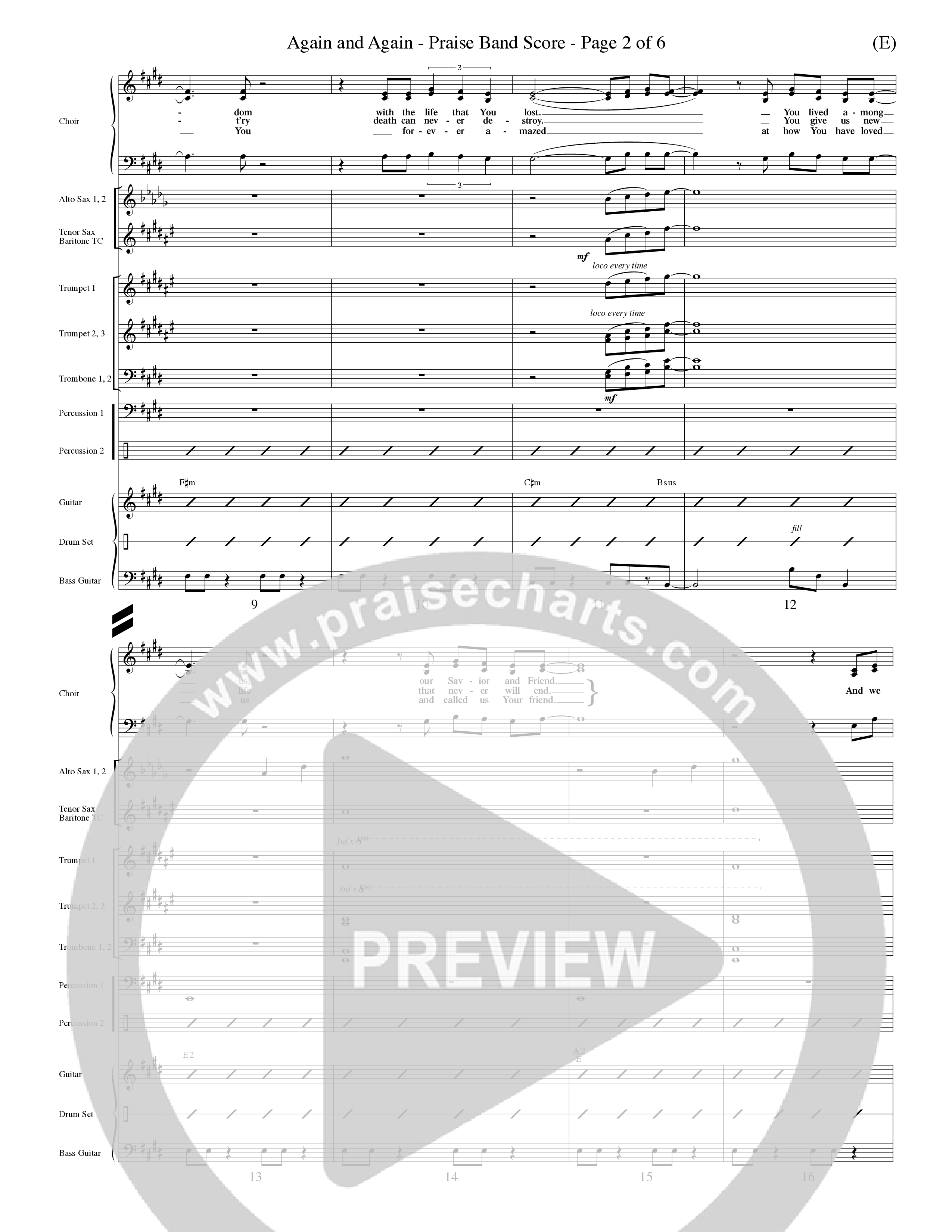 Again And Again (Choral Anthem SATB) Conductor's Score (Word Music Choral / Orch. Dave Williamson)