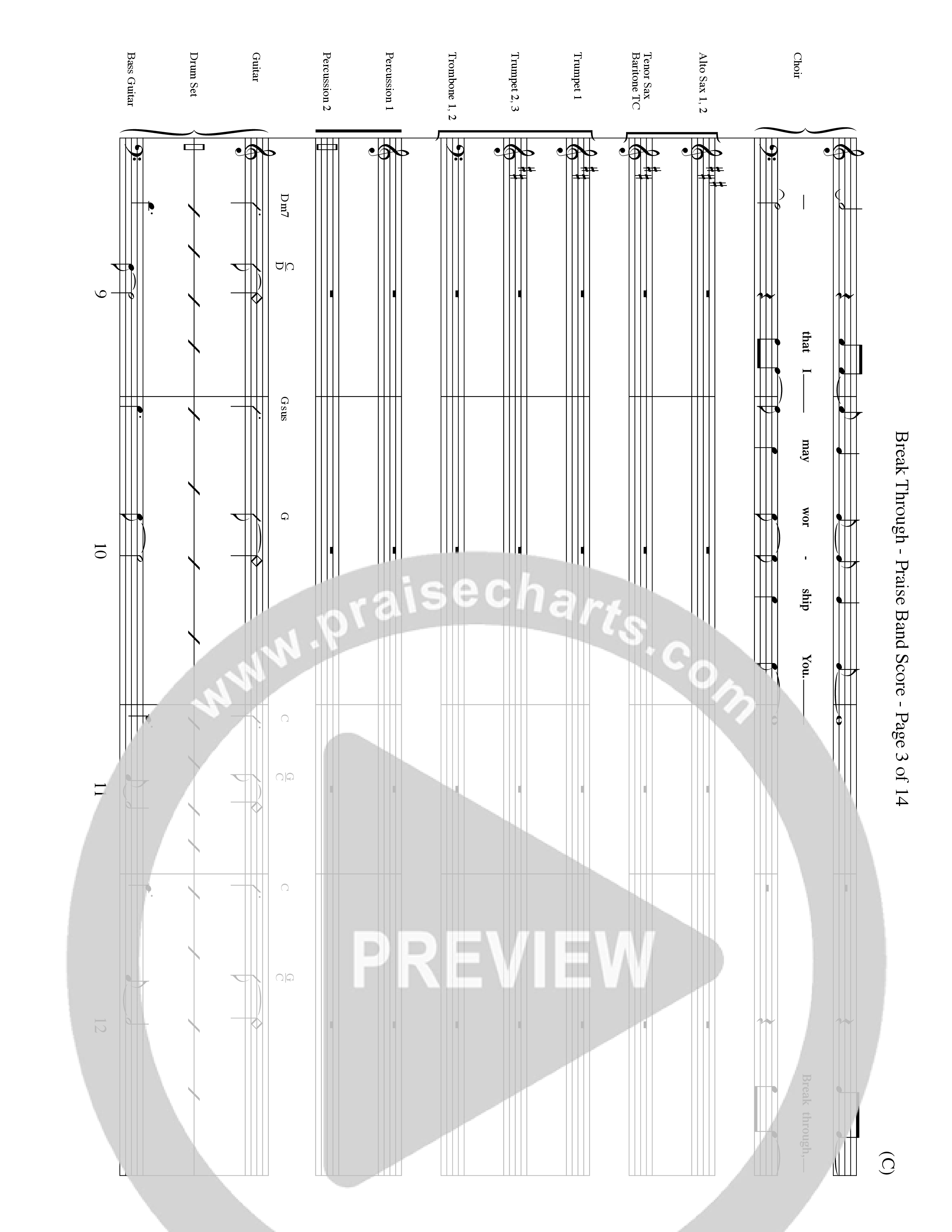 Break Through (Choral Anthem SATB) Conductor's Score (Word Music Choral / Orch. Dave Williamson)