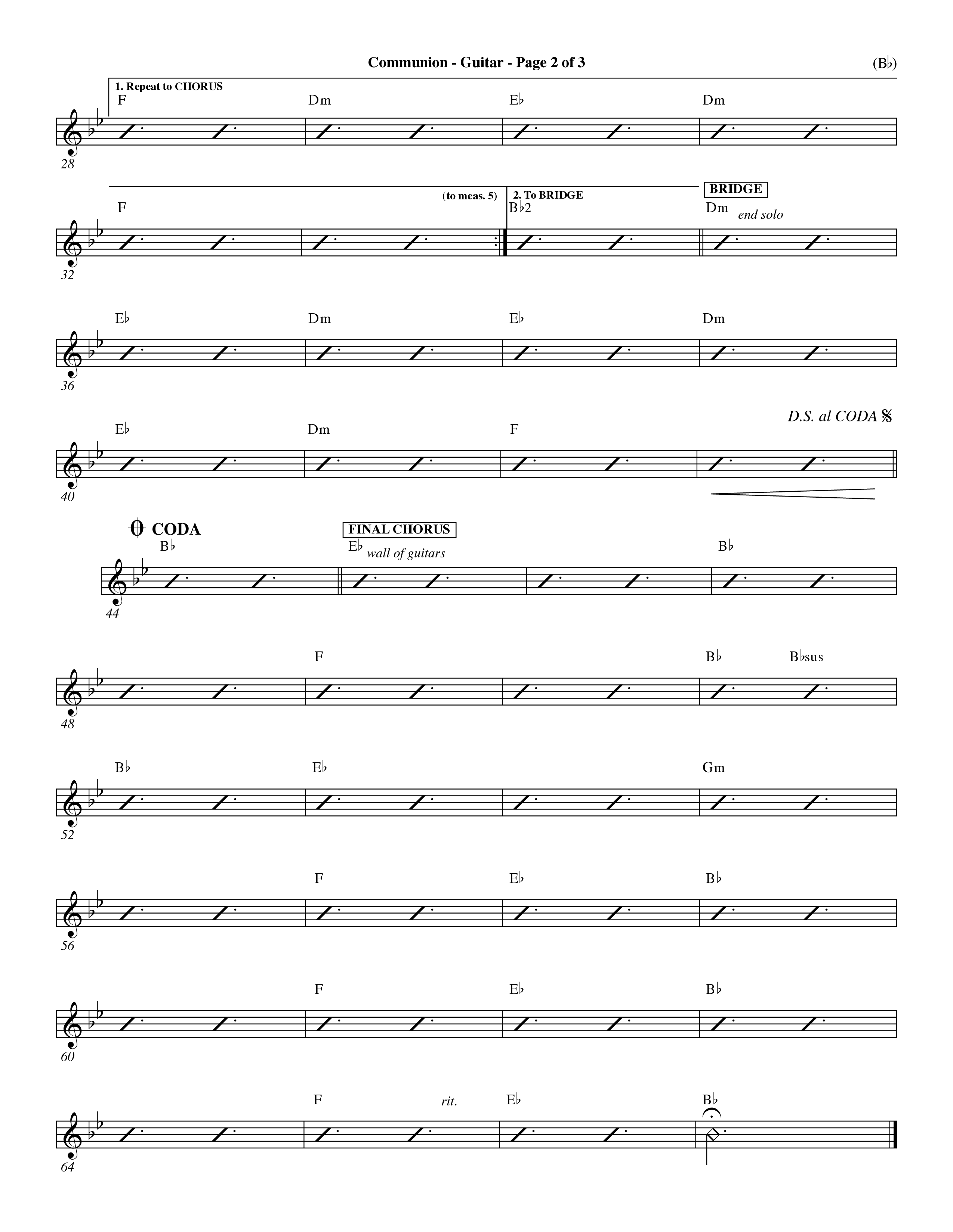 Communion (Choral Anthem) Acoustic Guitar (Word Music Choral / Orch. Dave Williamson)