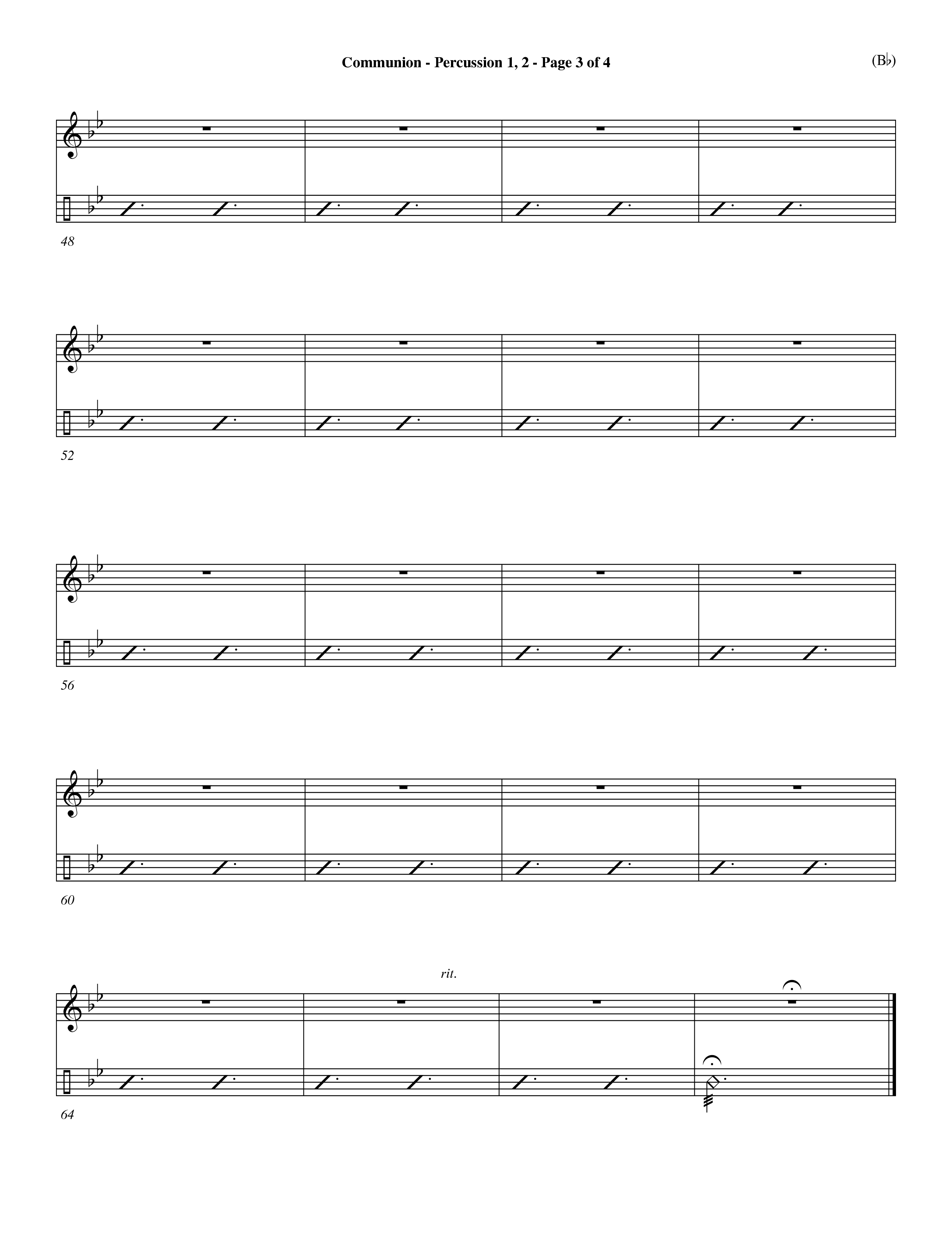 Communion (Choral Anthem) Percussion 1/2 (Word Music Choral / Orch. Dave Williamson)