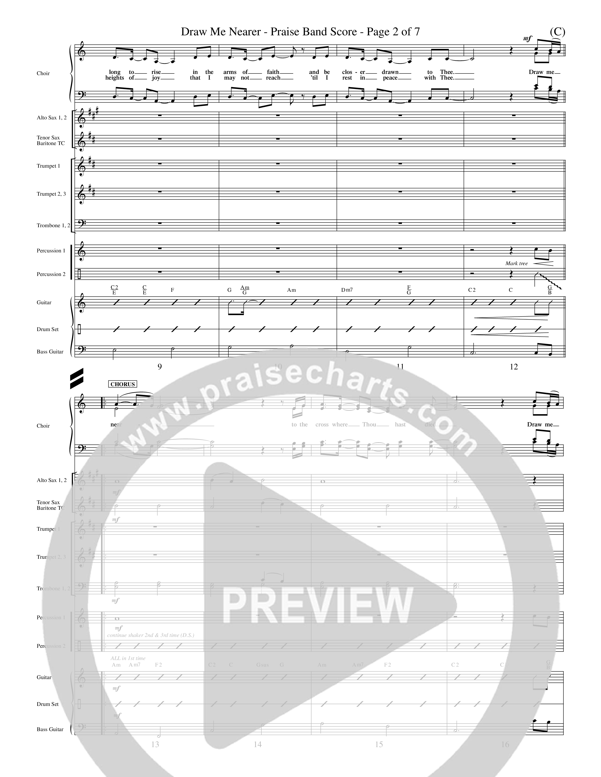 Draw Me Nearer (Choral Anthem SATB) Conductor's Score (Word Music Choral / Orch. Dave Williamson)
