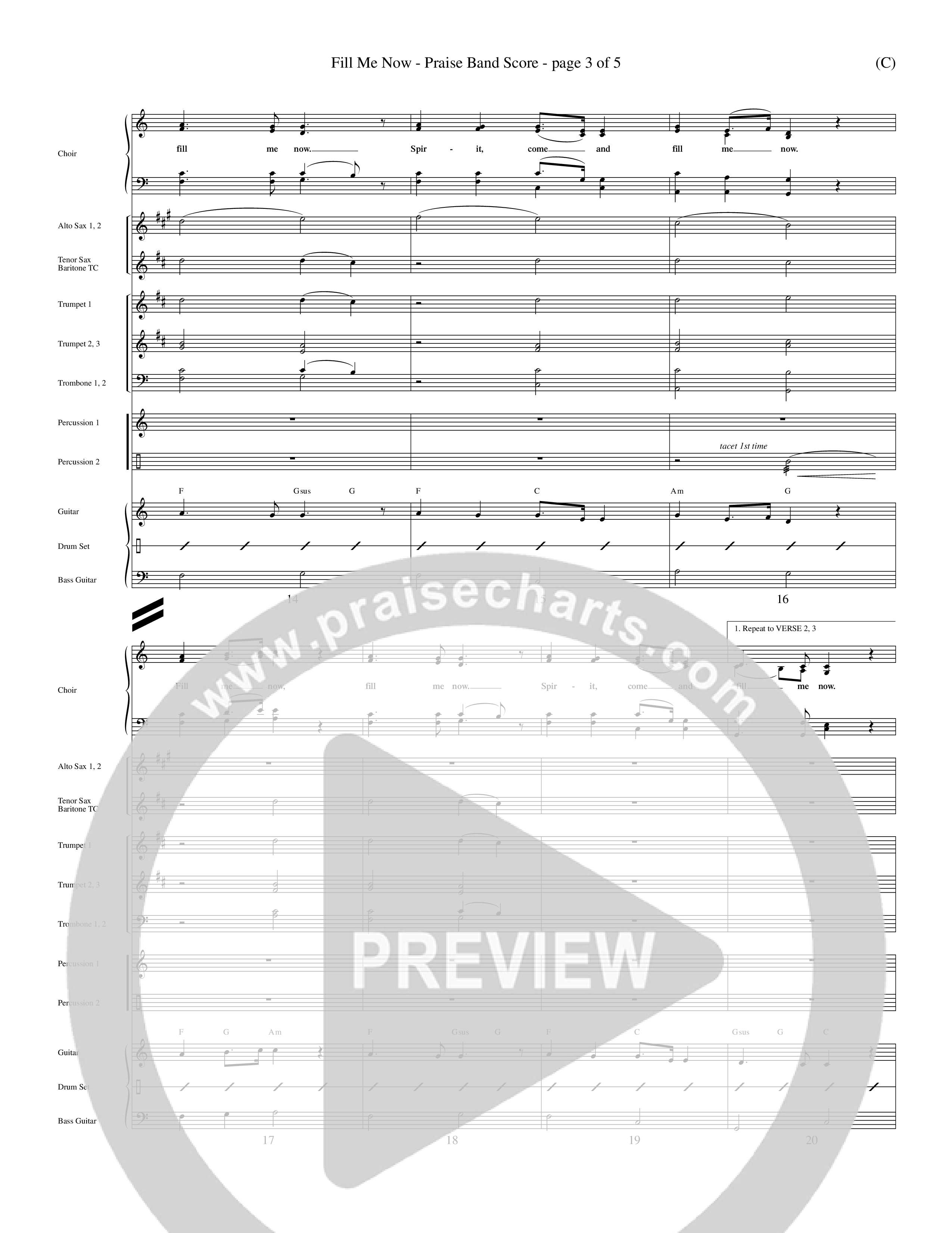 Fill Me Now (Choral Anthem SATB) Conductor's Score (Word Music Choral / Orch. Dave Williamson)