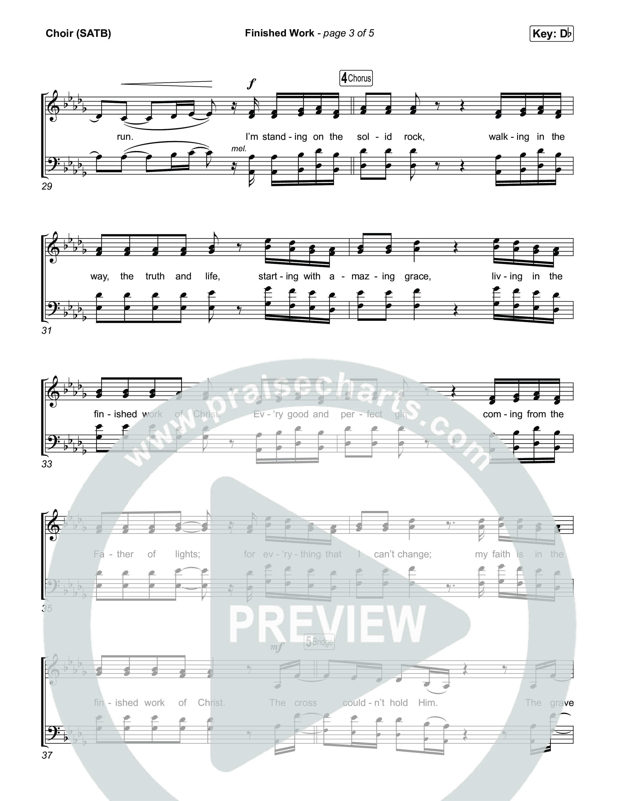 Finished Work Choir Sheet (SATB) (CXMMXNS / Matt Maher)
