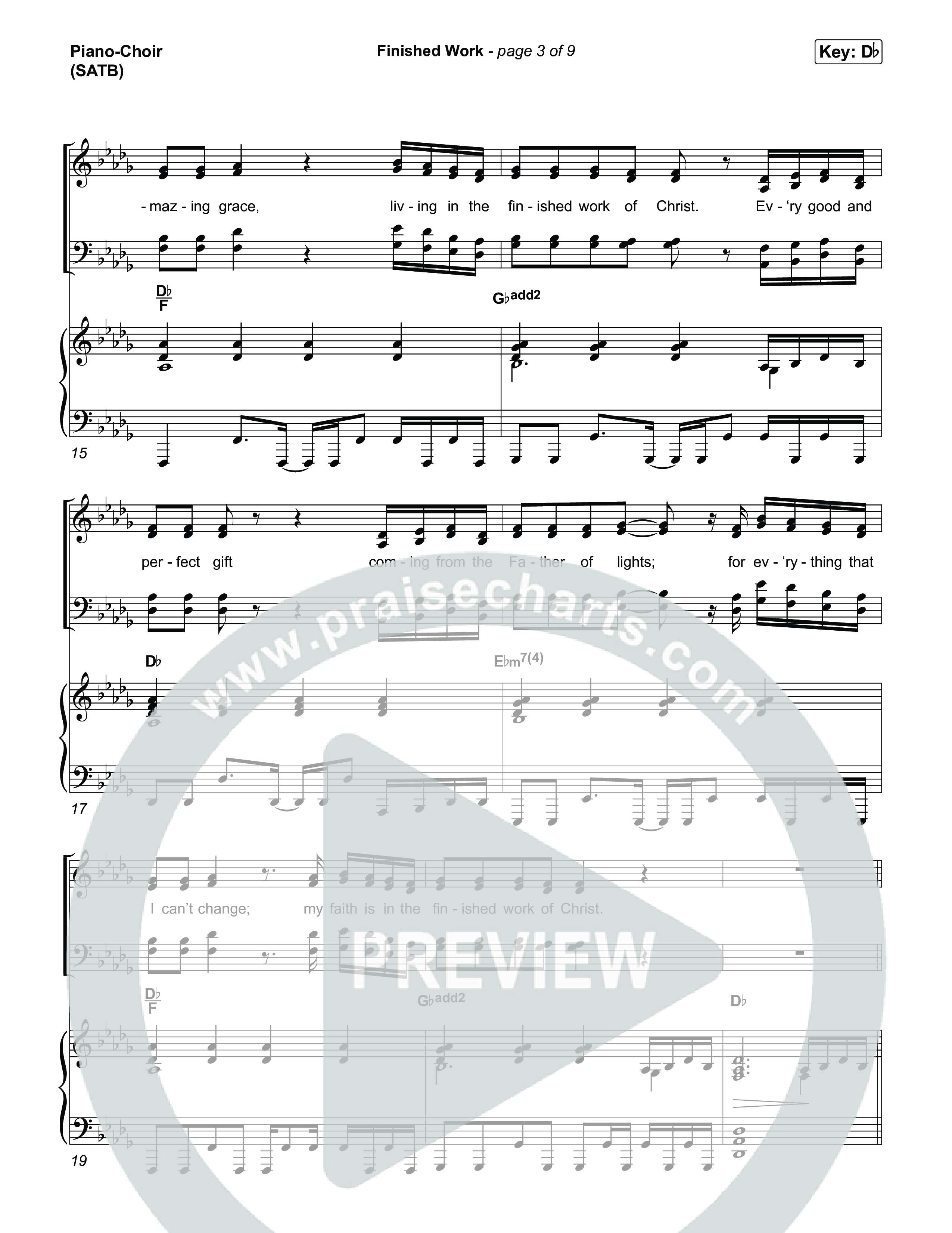 Finished Work Piano/Vocal (SATB) (CXMMXNS / Matt Maher)