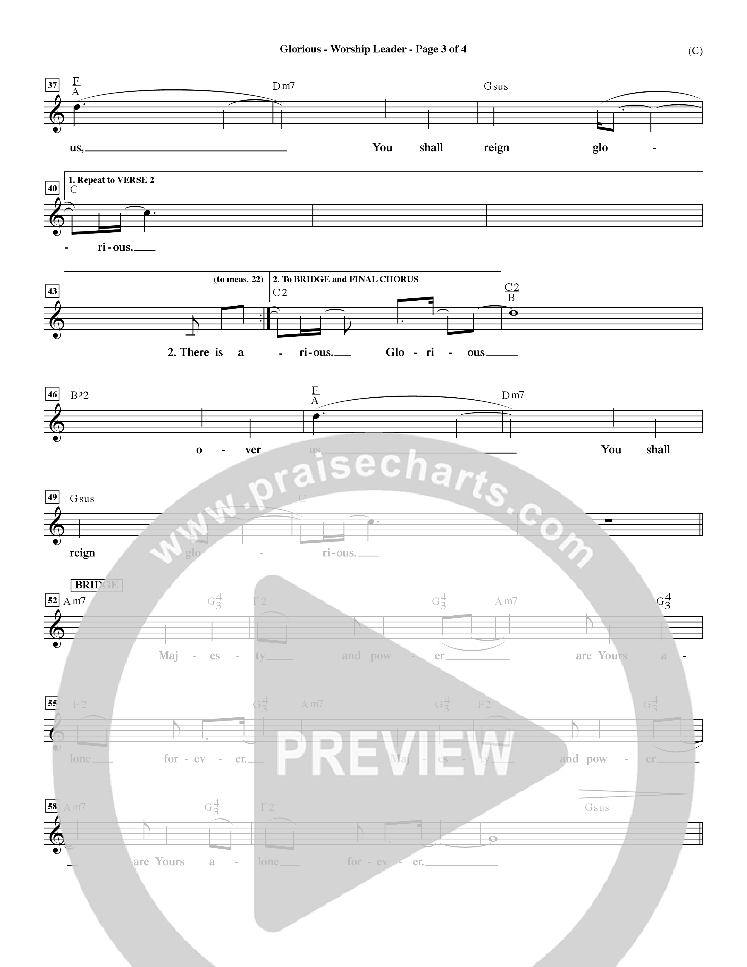Glorious (Choral Anthem SATB) Rhythm Pack (Word Music Choral / Orch. Dave Williamson)