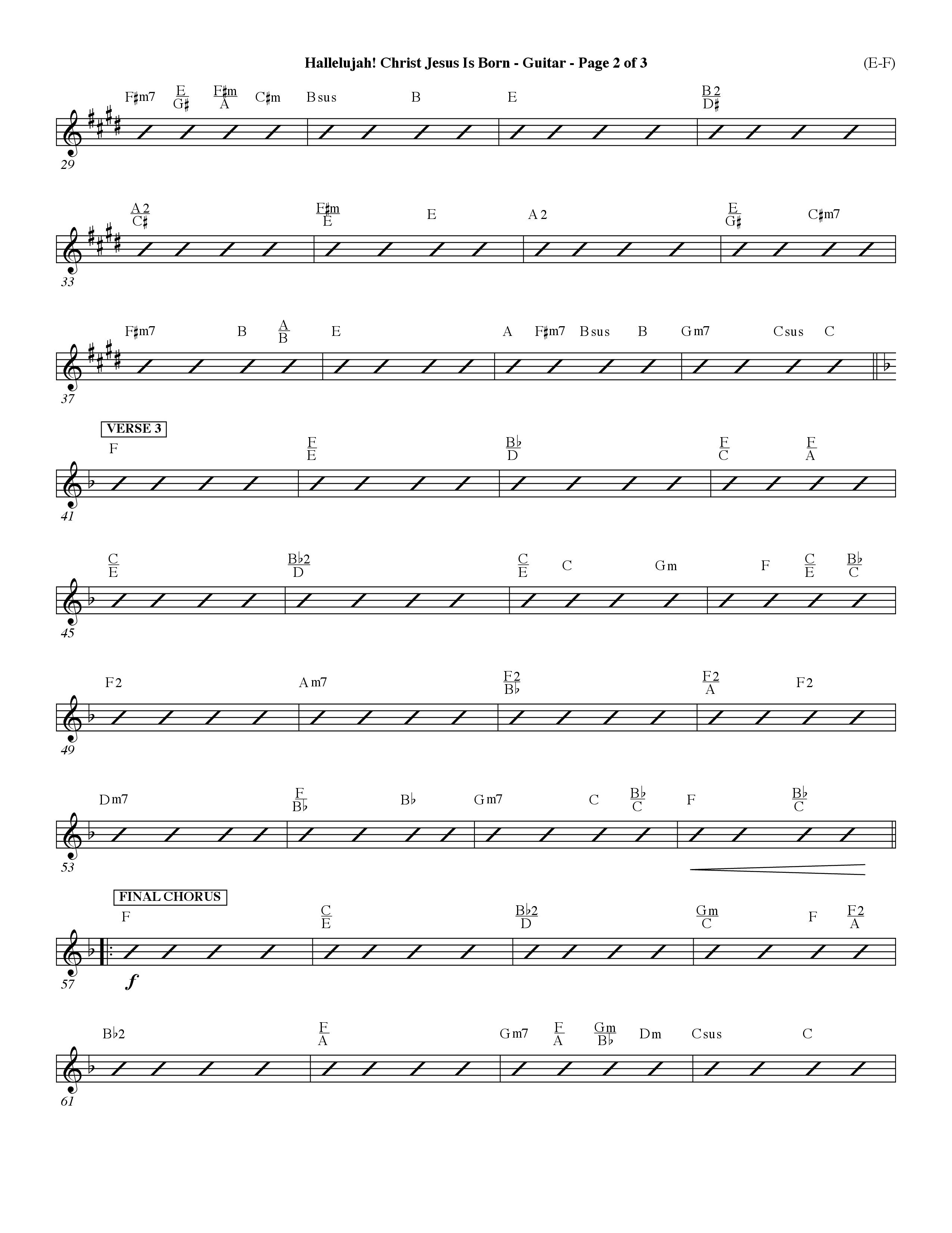 Hallelujah Christ Jesus Is Born (Choral Anthem SATB) Acoustic Guitar (Word Music Choral / Orch. Dave Williamson)