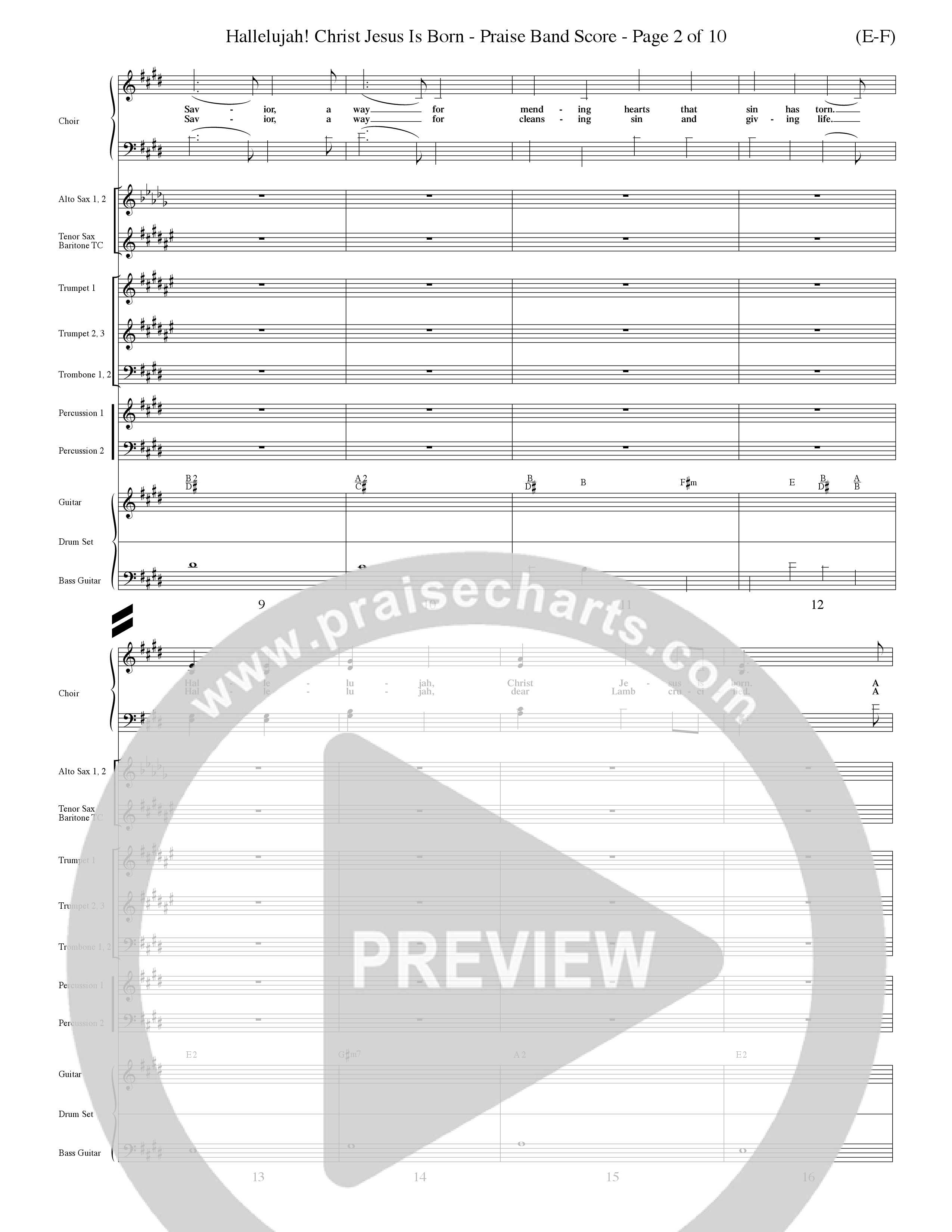 Hallelujah Christ Jesus Is Born (Choral Anthem SATB) Conductor's Score (Word Music Choral / Orch. Dave Williamson)