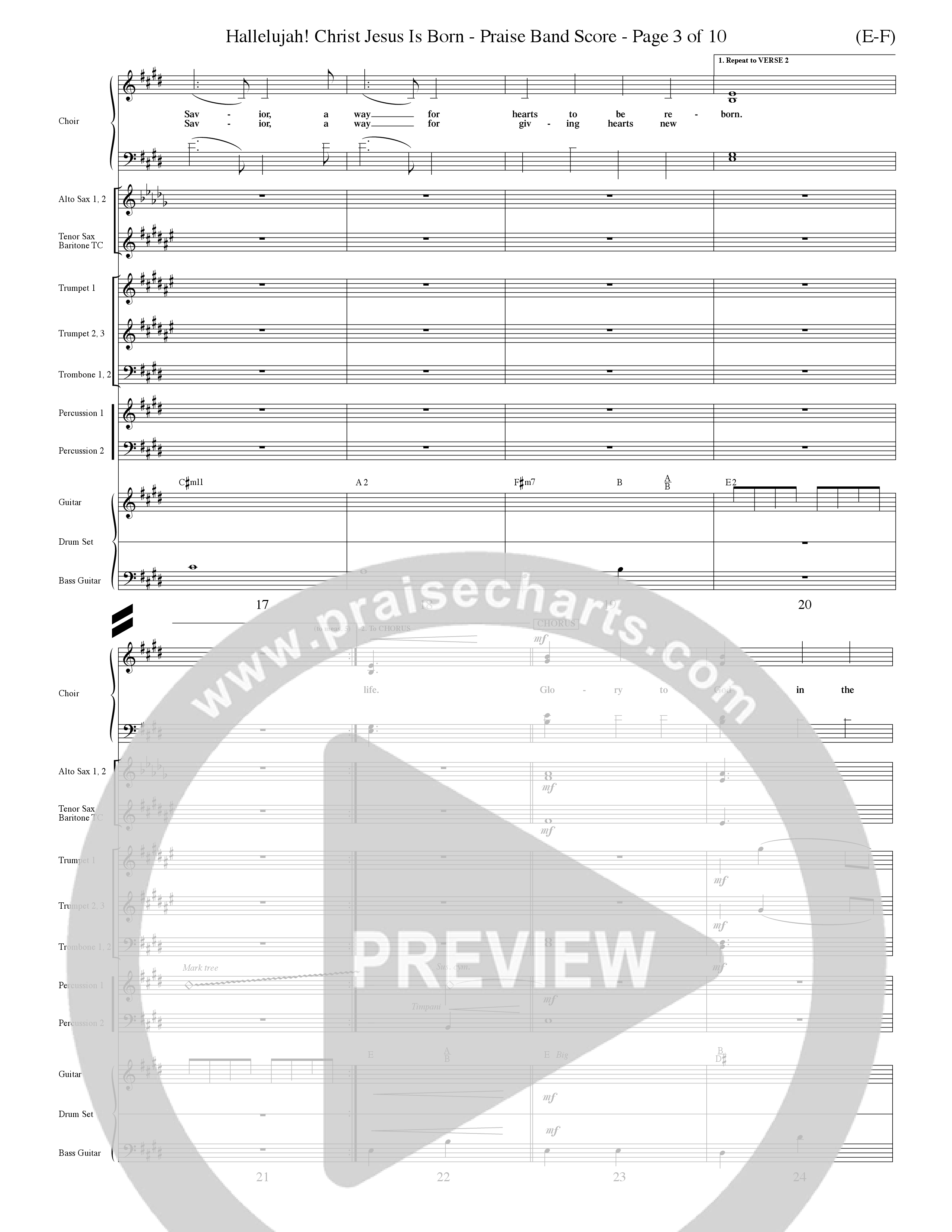 Hallelujah Christ Jesus Is Born (Choral Anthem SATB) Conductor's Score (Word Music Choral / Orch. Dave Williamson)