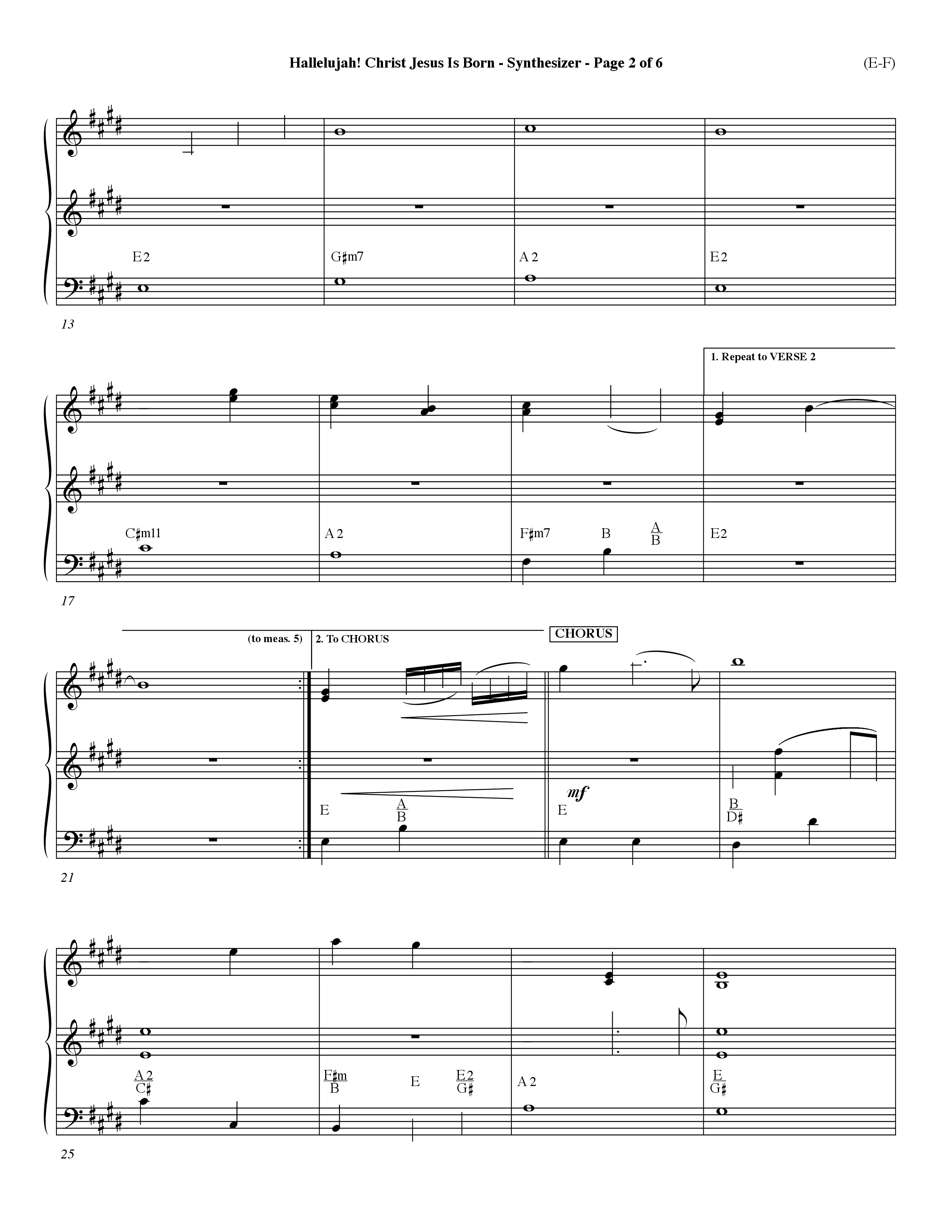 Hallelujah Christ Jesus Is Born (Choral Anthem SATB) Synth (Word Music Choral / Orch. Dave Williamson)