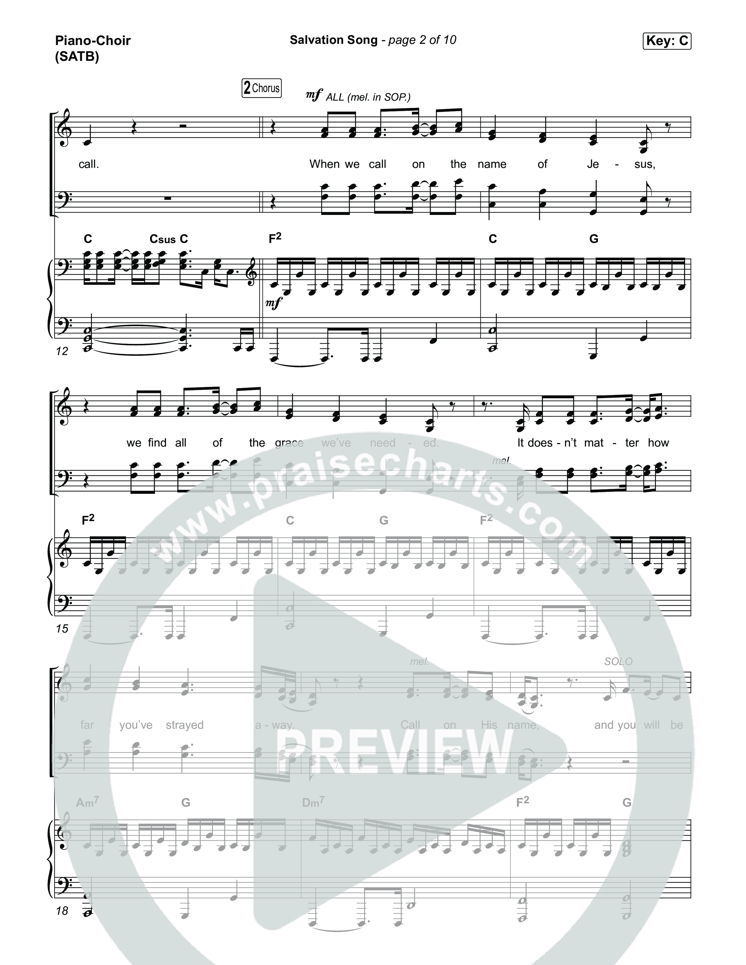 Salvation Song Piano/Vocal Pack (Josh Baldwin)