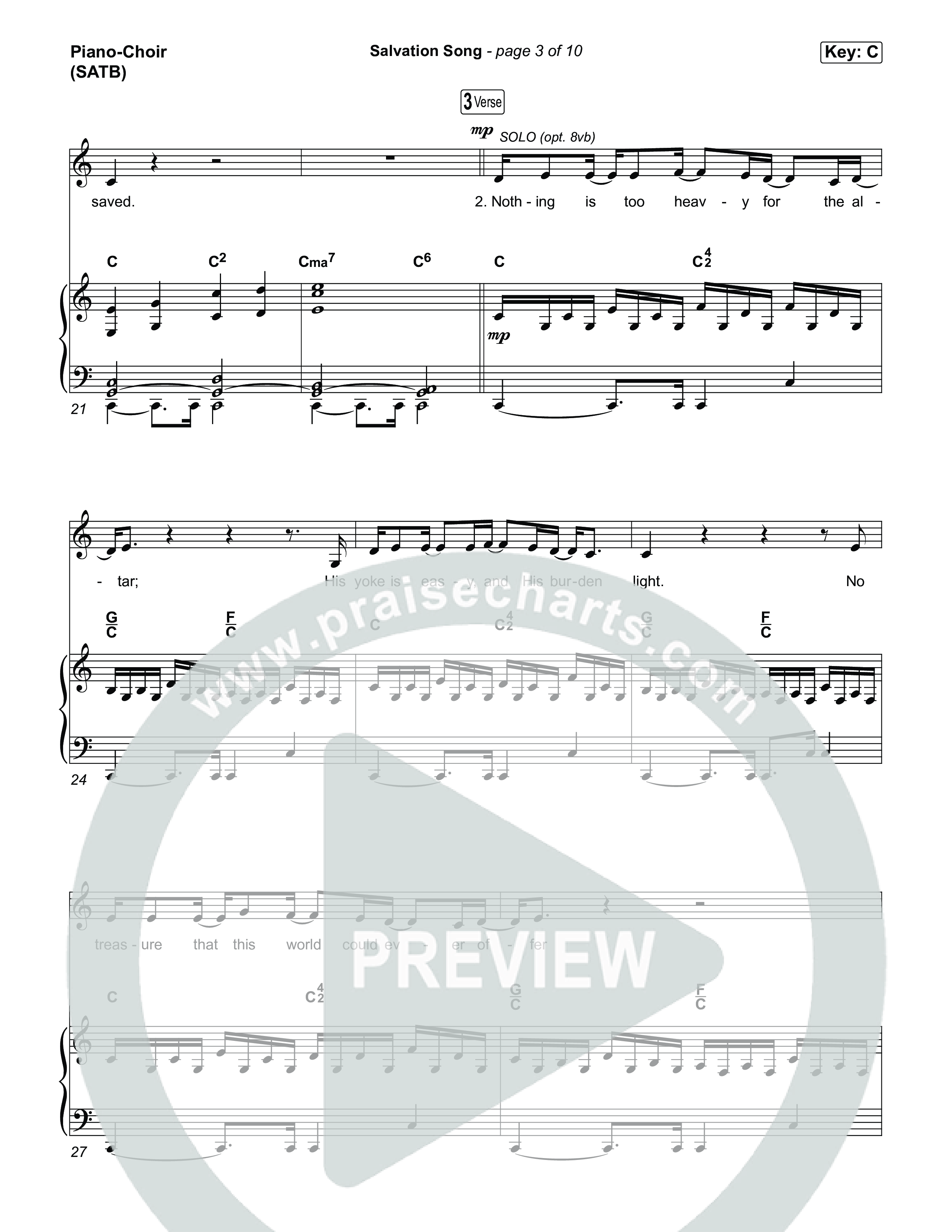 Salvation Song Piano/Vocal Pack (Josh Baldwin)