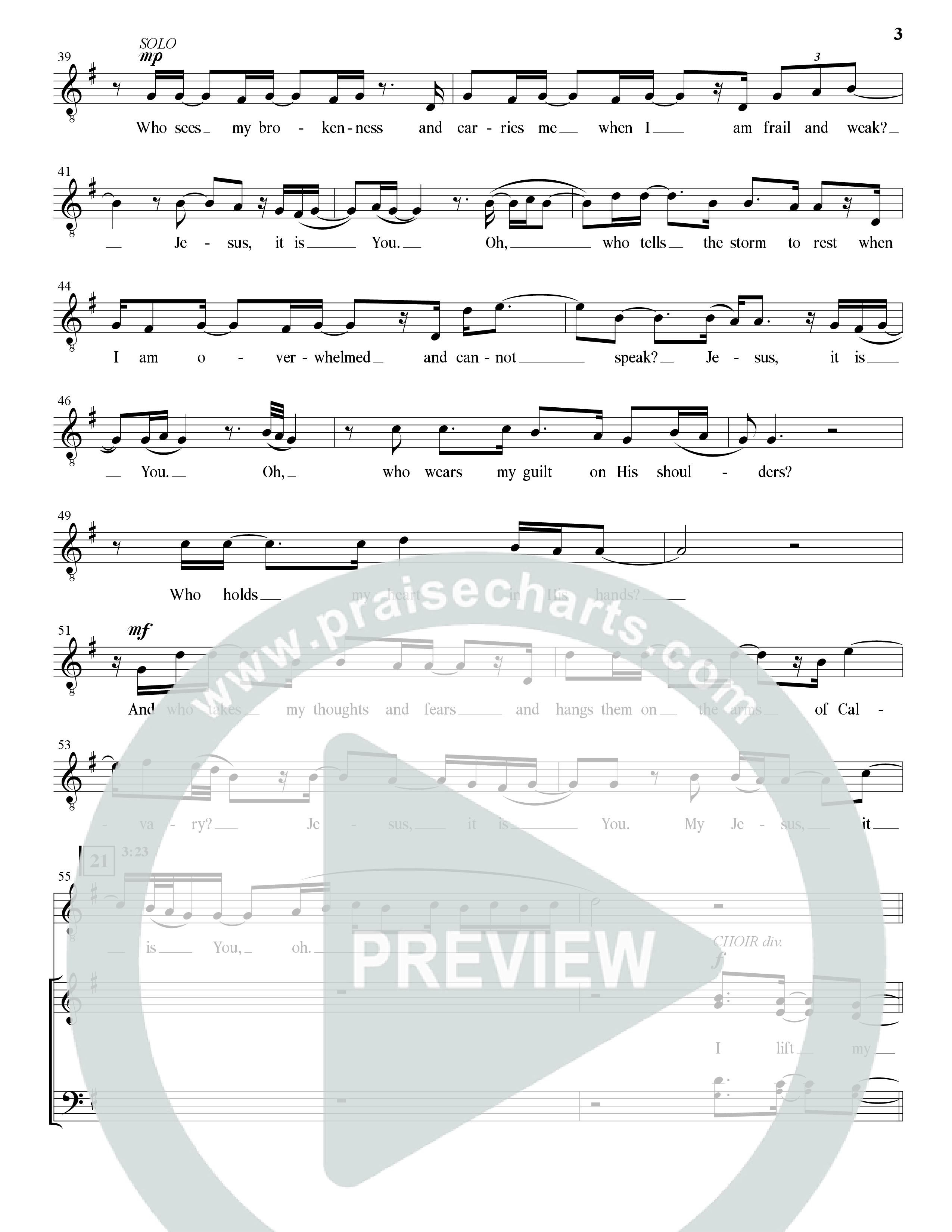 Jesus It Is You (Choral Anthem SATB) Choir Sheet (SATB) (The Brooklyn Tabernacle Choir / Sidney Mohede / Arr. Carol Cymbala / Orch. Bradley Knight)