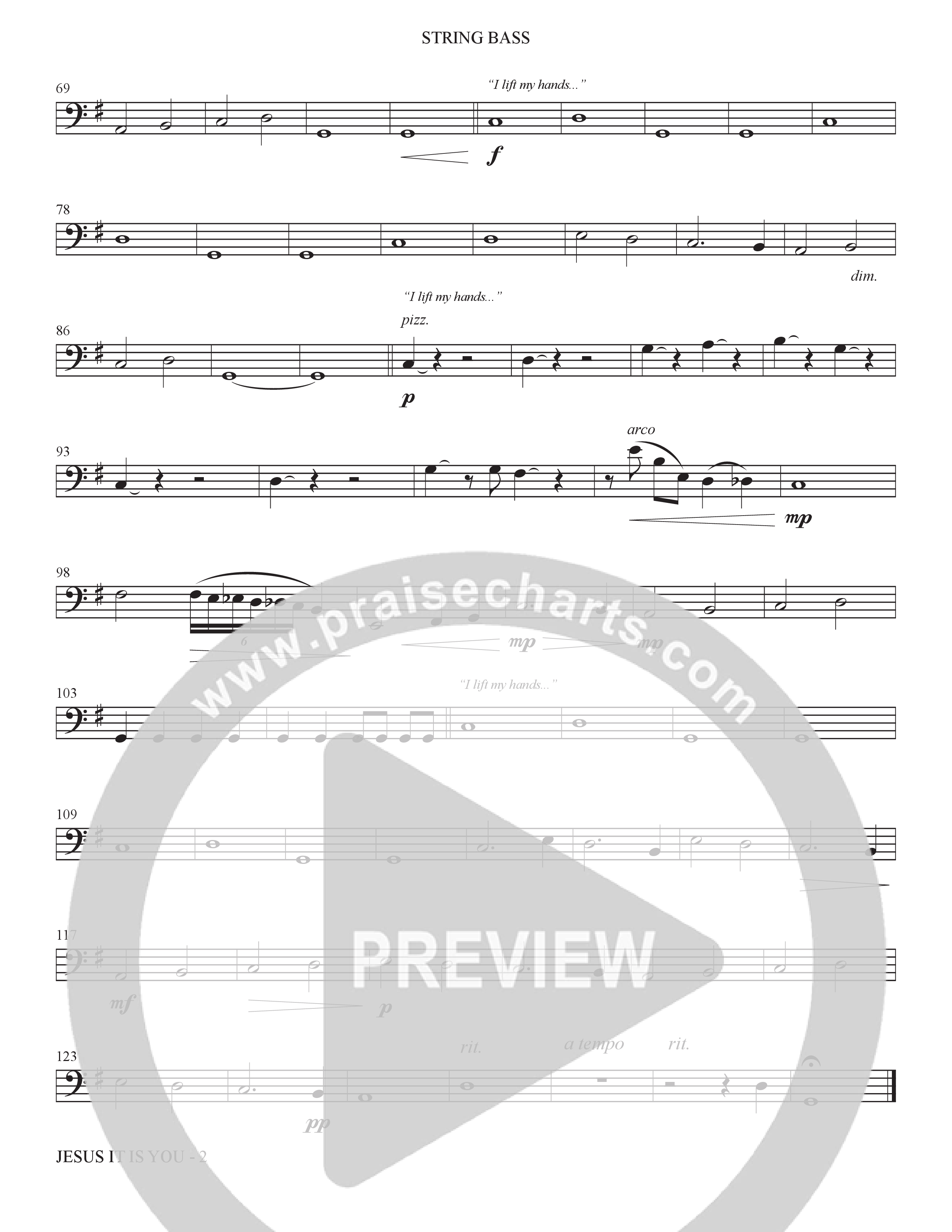 Jesus It Is You (Choral Anthem SATB) Double Bass (The Brooklyn Tabernacle Choir / Sidney Mohede / Arr. Carol Cymbala / Orch. Bradley Knight)