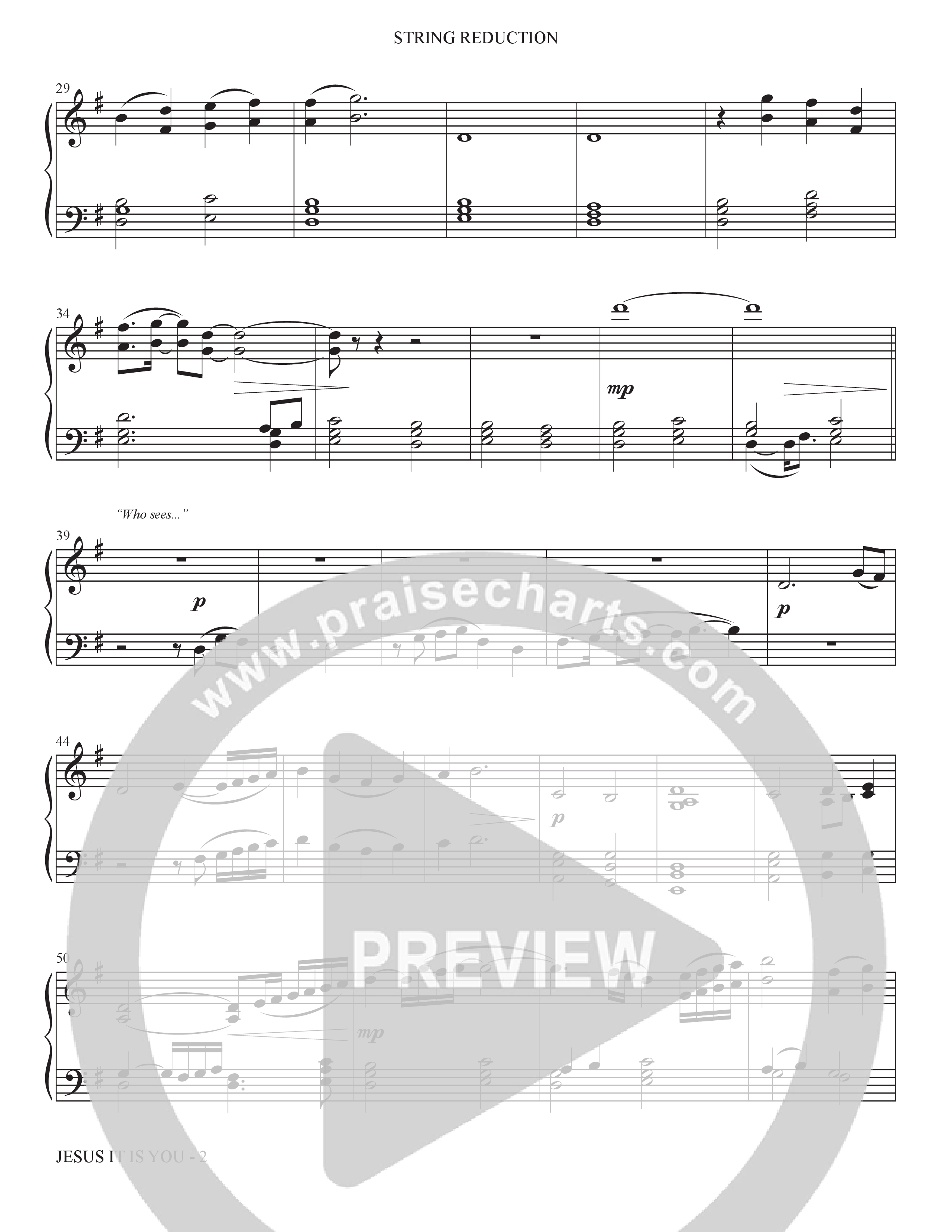 Jesus It Is You (Choral Anthem SATB) String Reduction (The Brooklyn Tabernacle Choir / Sidney Mohede / Arr. Carol Cymbala / Orch. Bradley Knight)
