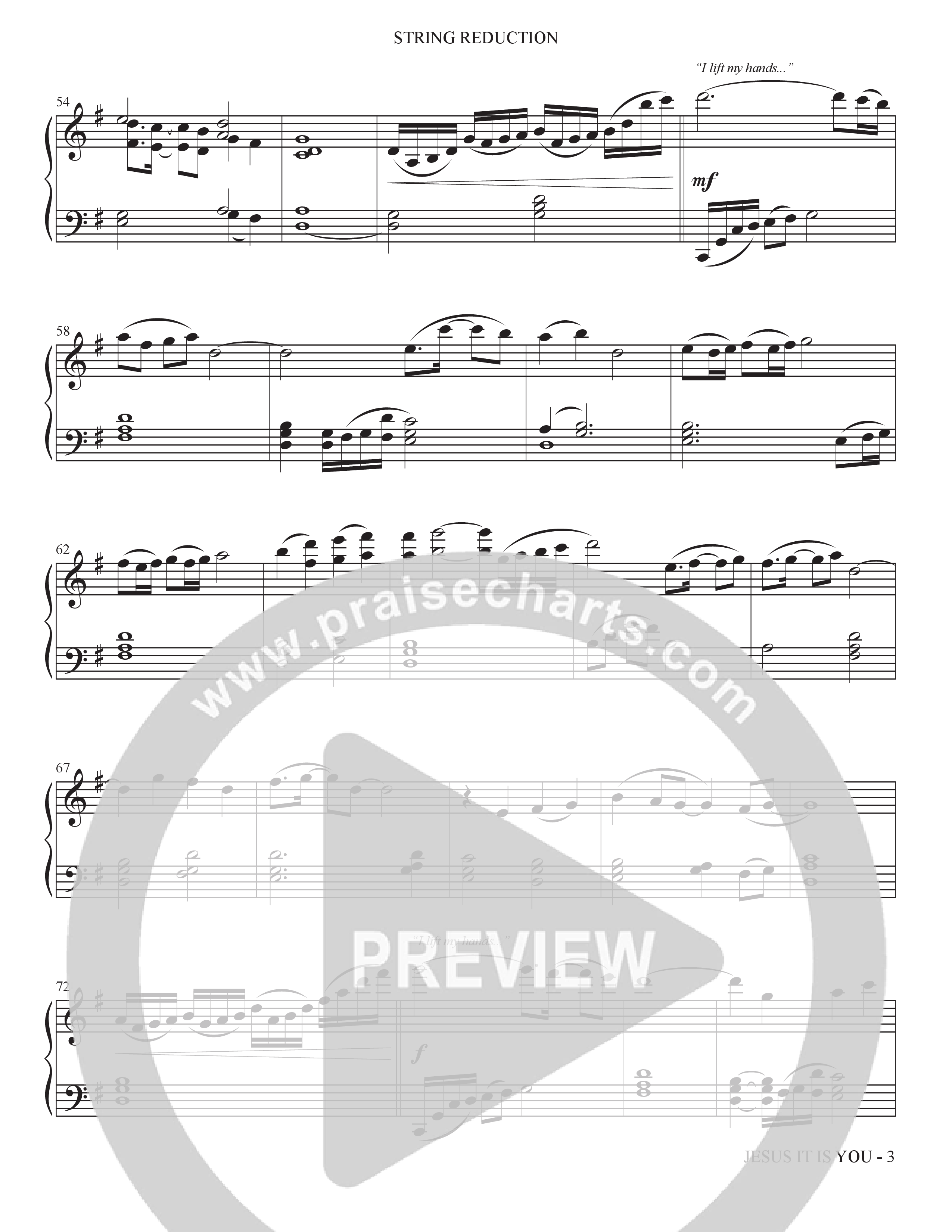Jesus It Is You (Choral Anthem SATB) String Reduction (The Brooklyn Tabernacle Choir / Sidney Mohede / Arr. Carol Cymbala / Orch. Bradley Knight)
