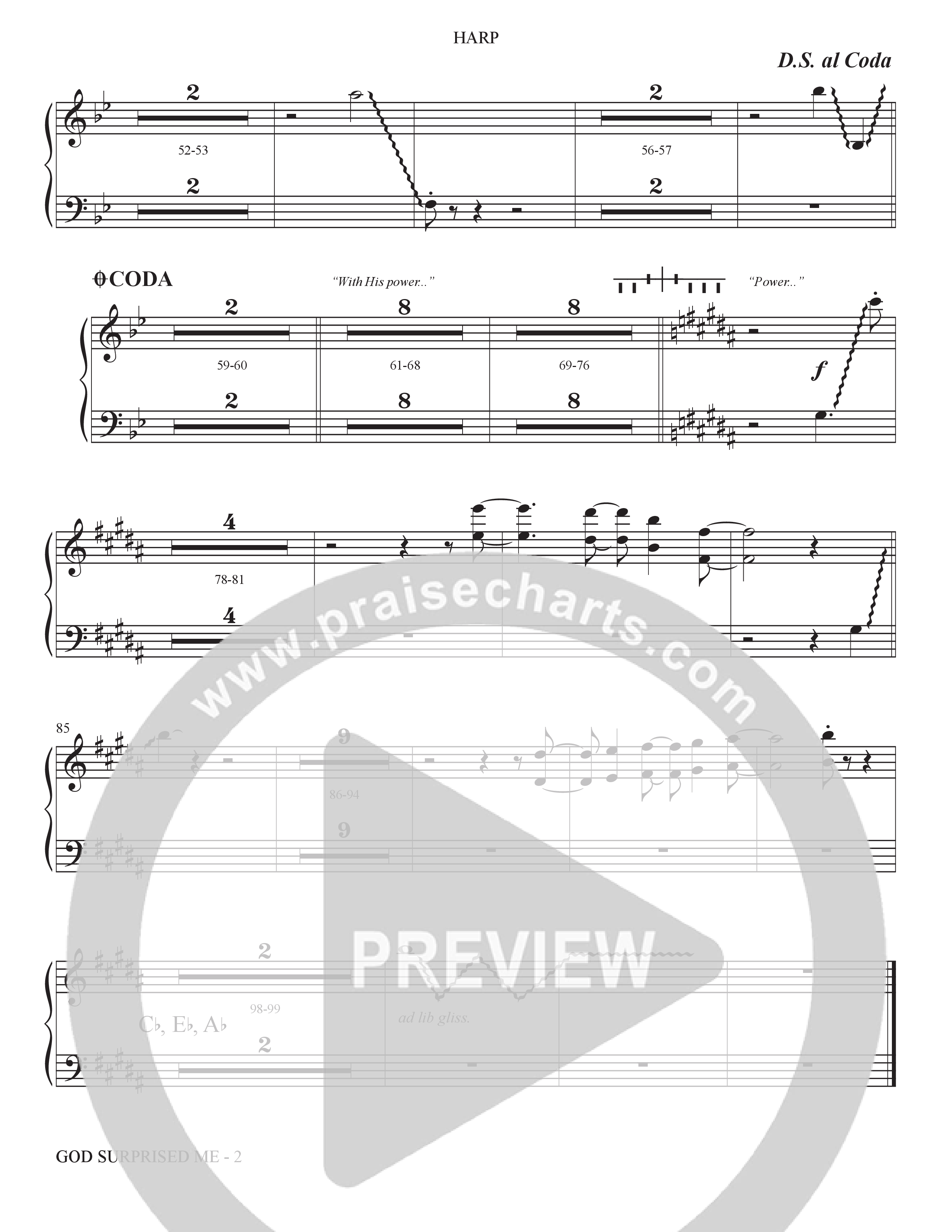 God Surprised Me (Choral Anthem SATB) Harp (The Brooklyn Tabernacle Choir / Arr. Carol Cymbala / Orch. Bradley Knight)