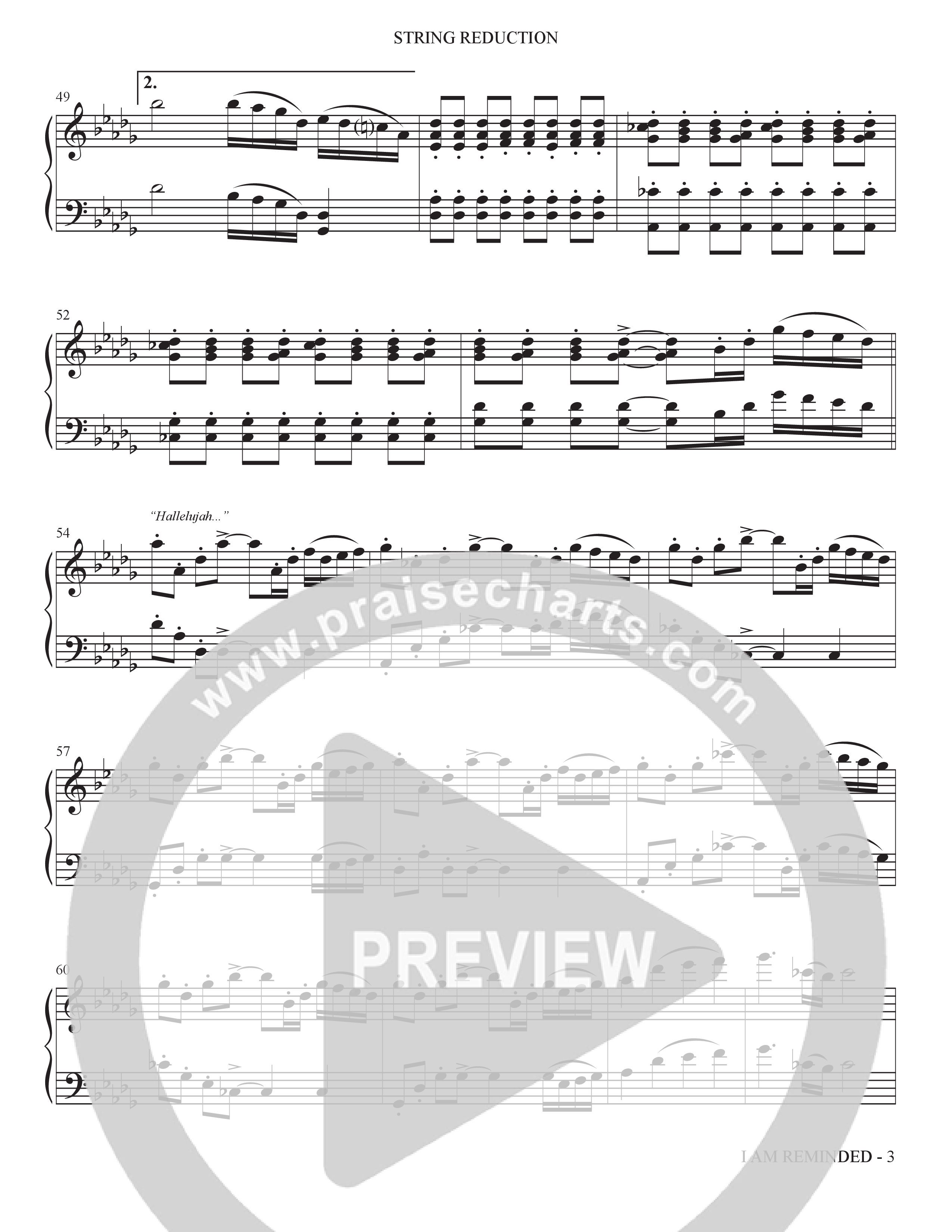 I Am Reminded (Choral Anthem SATB) String Reduction (The Brooklyn Tabernacle Choir / Nicole Binion / Arr. Carol Cymbala / Orch. Bradley Knight)