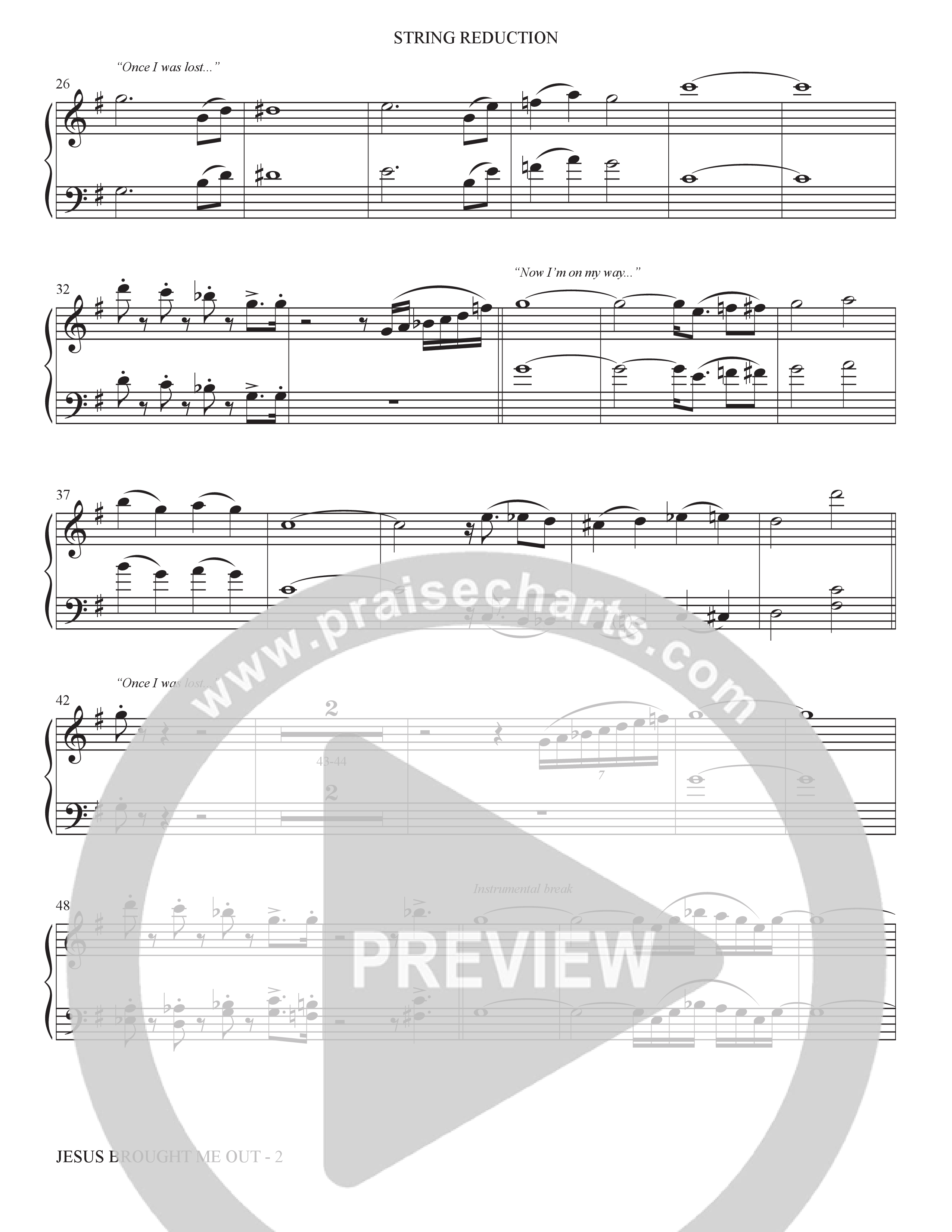 Now I'm On My Way (Jesus Brought Me Out) (Choral Anthem SATB) String Reduction (The Brooklyn Tabernacle Choir / Arr. Carol Cymbala / Orch. Bradley Knight)