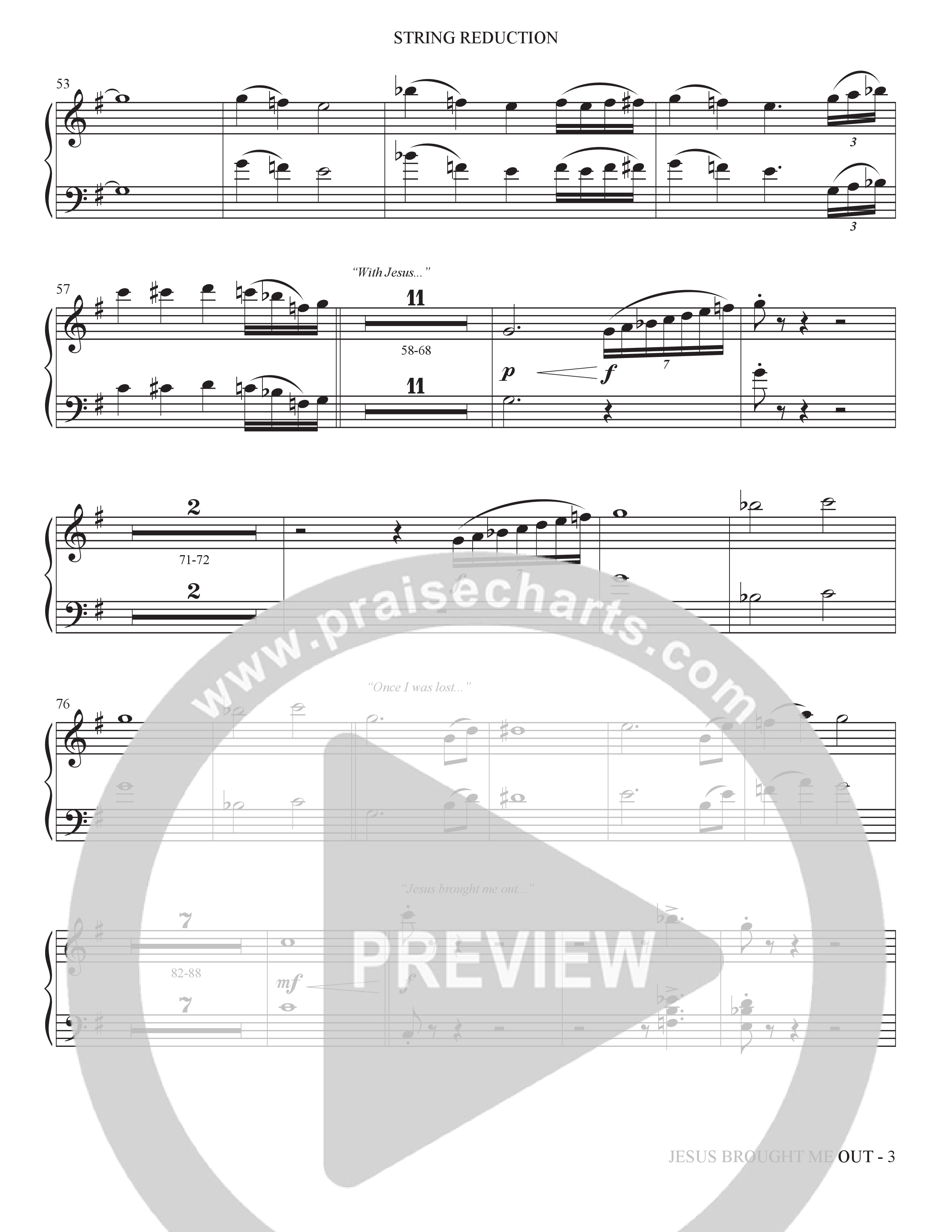 Now I'm On My Way (Jesus Brought Me Out) (Choral Anthem SATB) String Reduction (The Brooklyn Tabernacle Choir / Arr. Carol Cymbala / Orch. Bradley Knight)