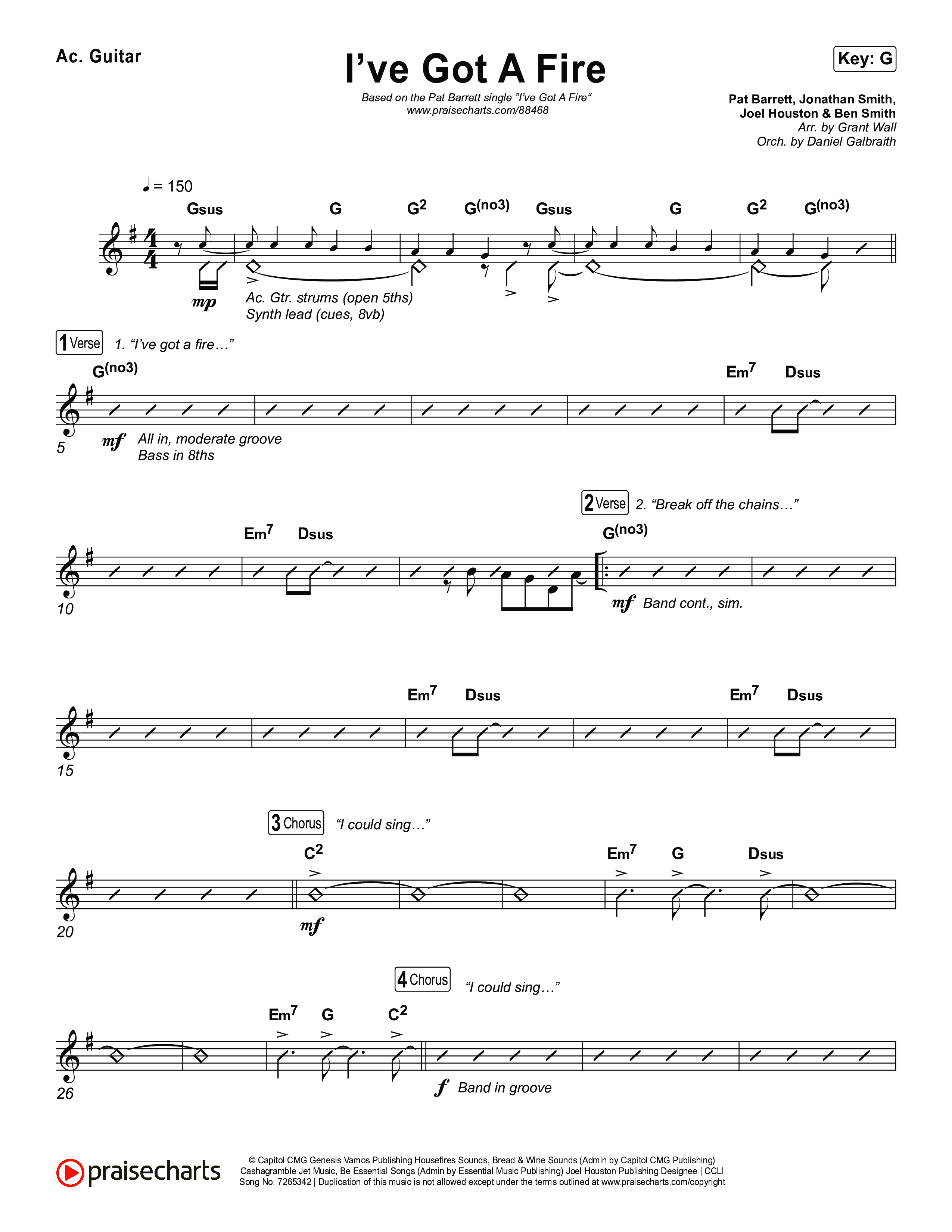 I've Got A Fire Acoustic Guitar (Pat Barrett)