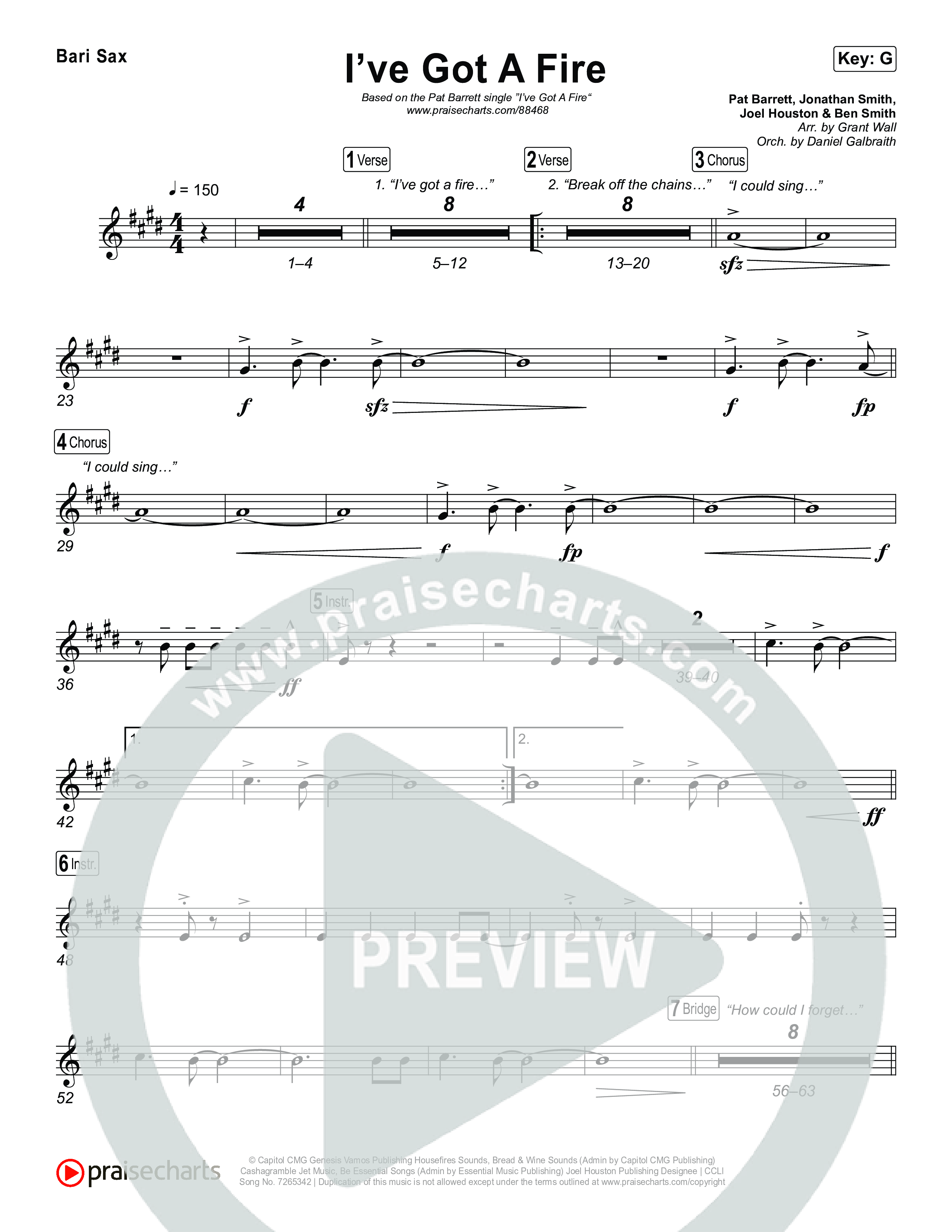I've Got A Fire Bari Sax (Pat Barrett)