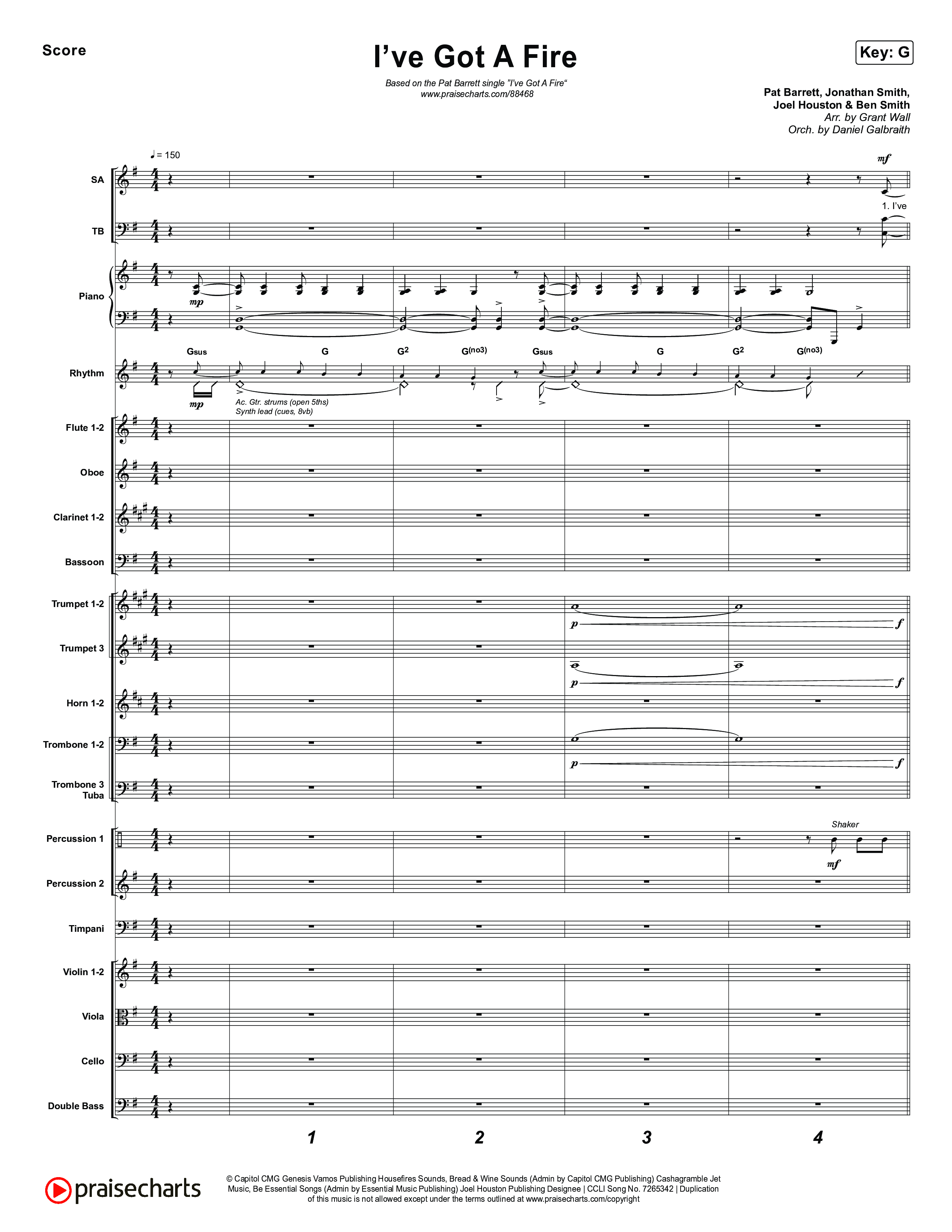 I've Got A Fire Orchestration (Pat Barrett)