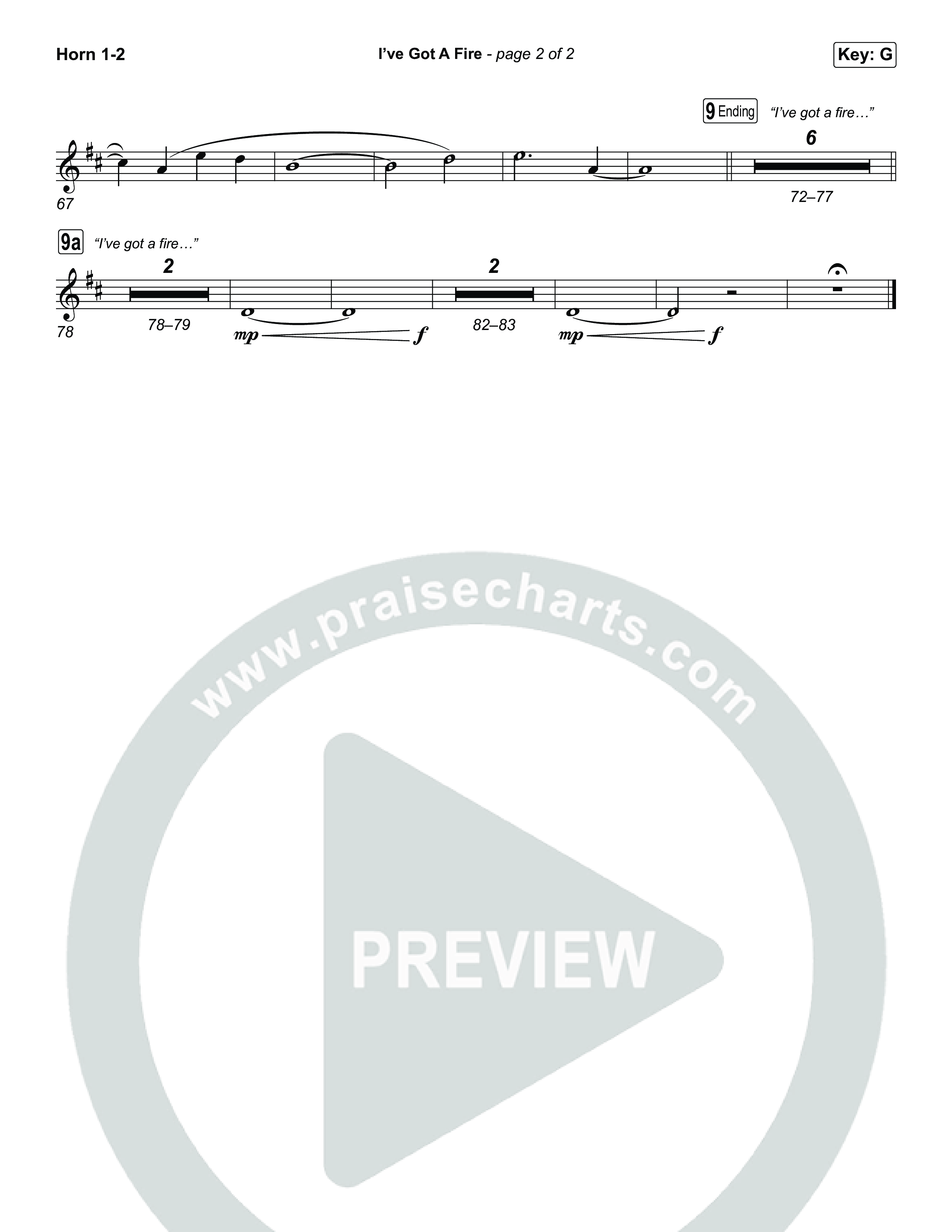 I've Got A Fire French Horn 1,2 (Pat Barrett)