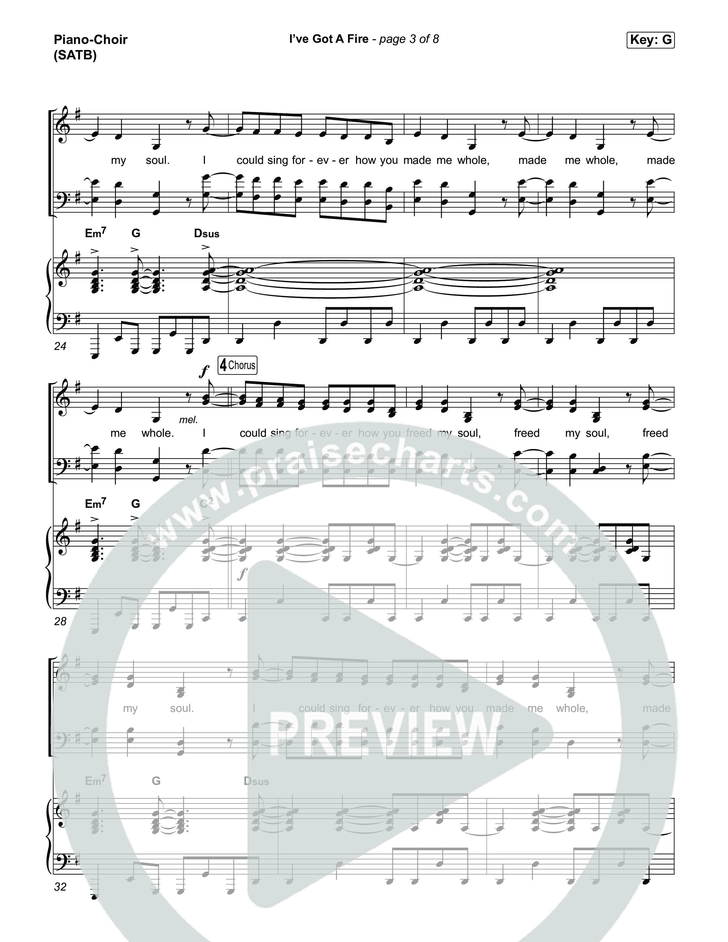 I've Got A Fire Piano/Vocal Pack (Pat Barrett)