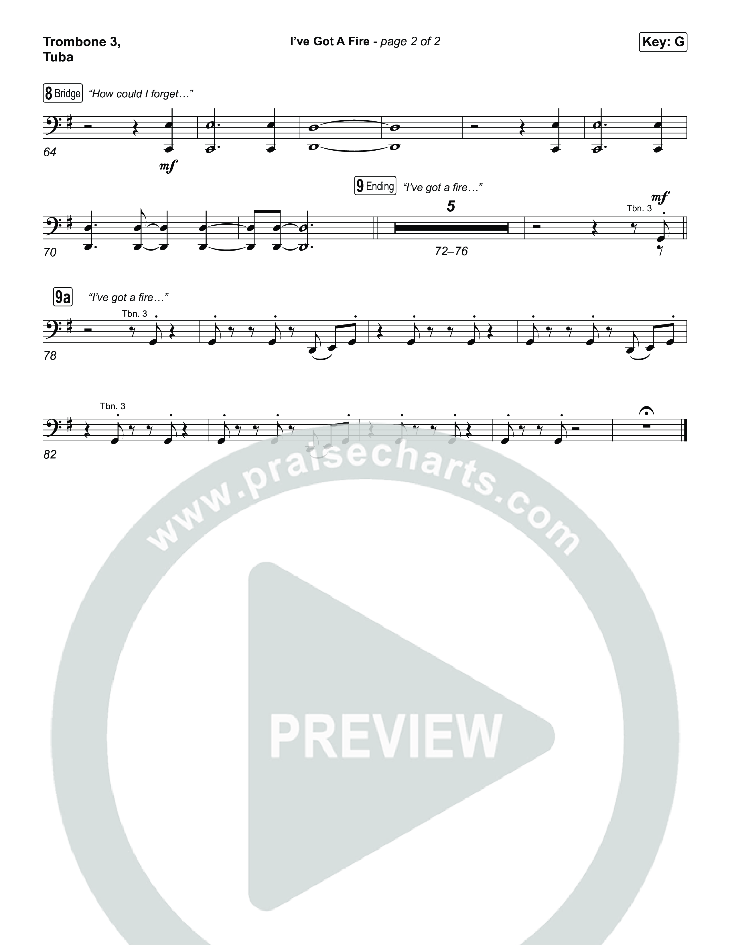 I've Got A Fire Trombone 3/Tuba (Pat Barrett)