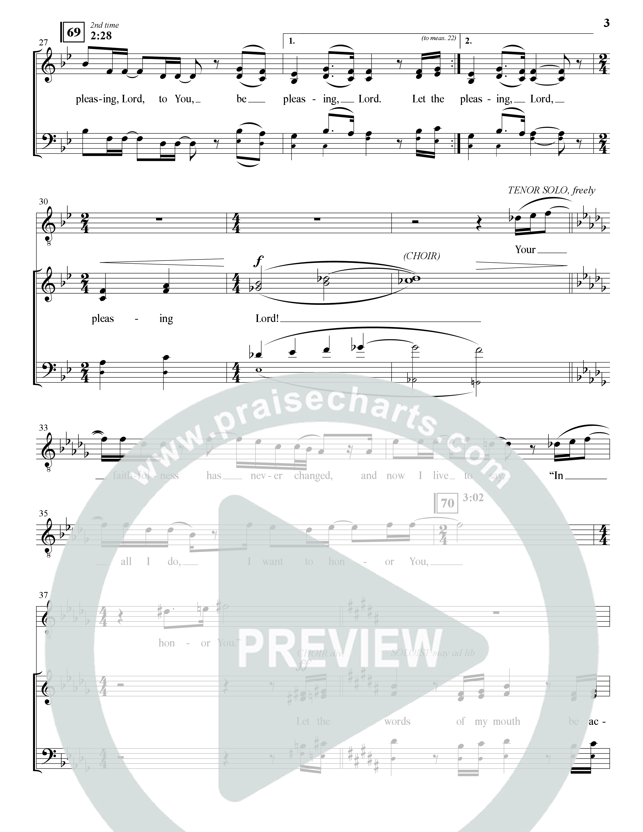 Pleasing (Choral Anthem SATB) Choir Sheet (SATB) (The Brooklyn Tabernacle Choir / Arr. Carol Cymbala / Orch. Bradley Knight)