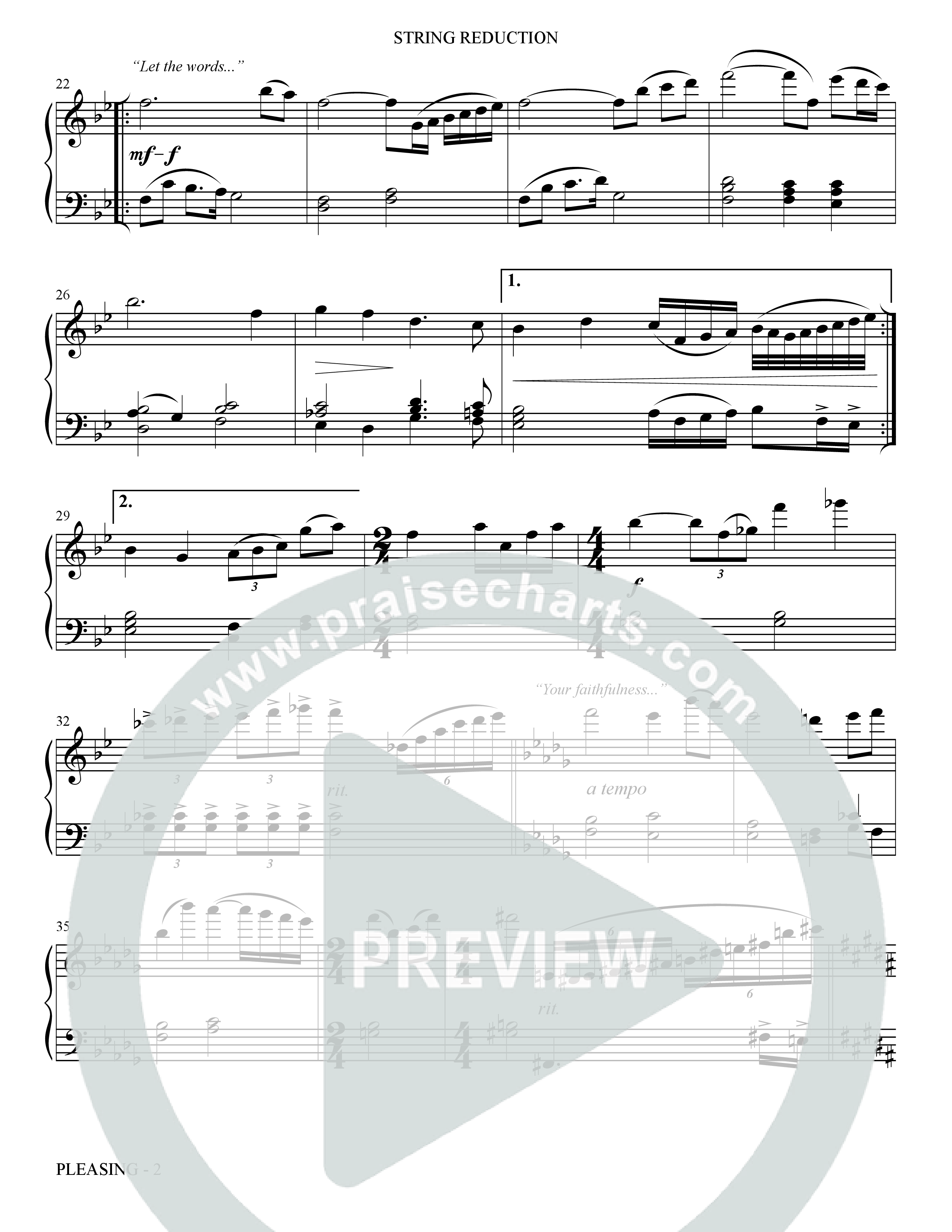 Pleasing (Choral Anthem SATB) String Reduction (The Brooklyn Tabernacle Choir / Arr. Carol Cymbala / Orch. Bradley Knight)